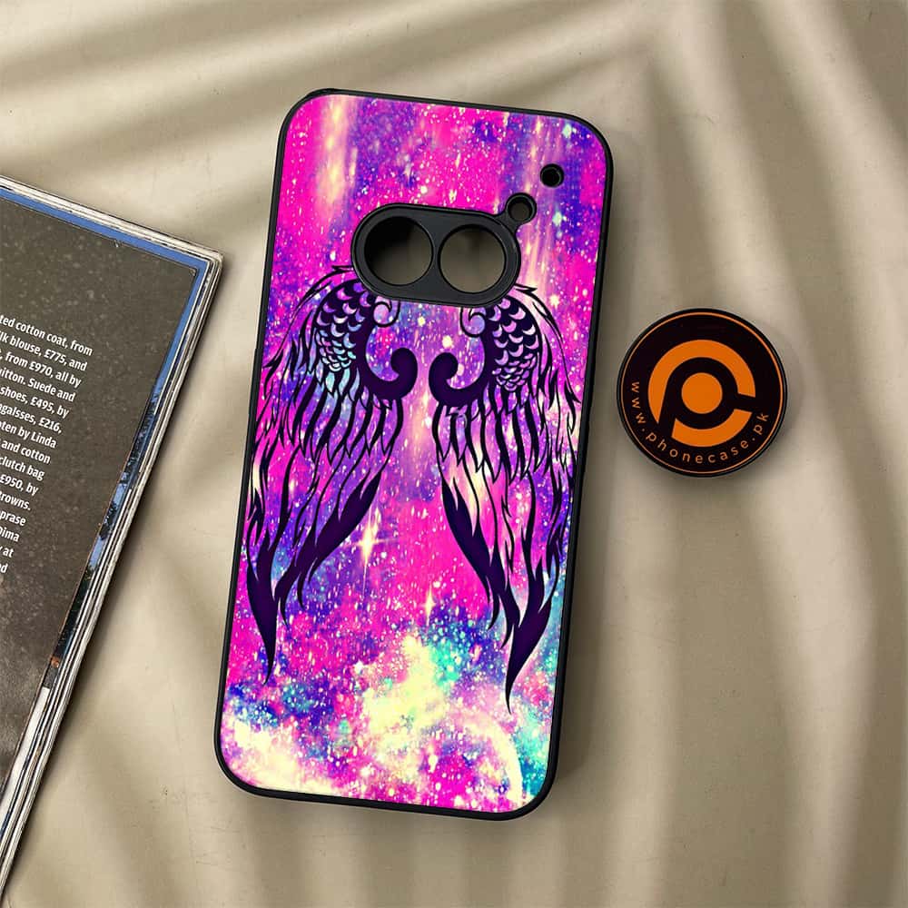 Nothing Phone (2a) - Angel Wings Series - Premium Metal Printed soft Bumper Shock Proof Case