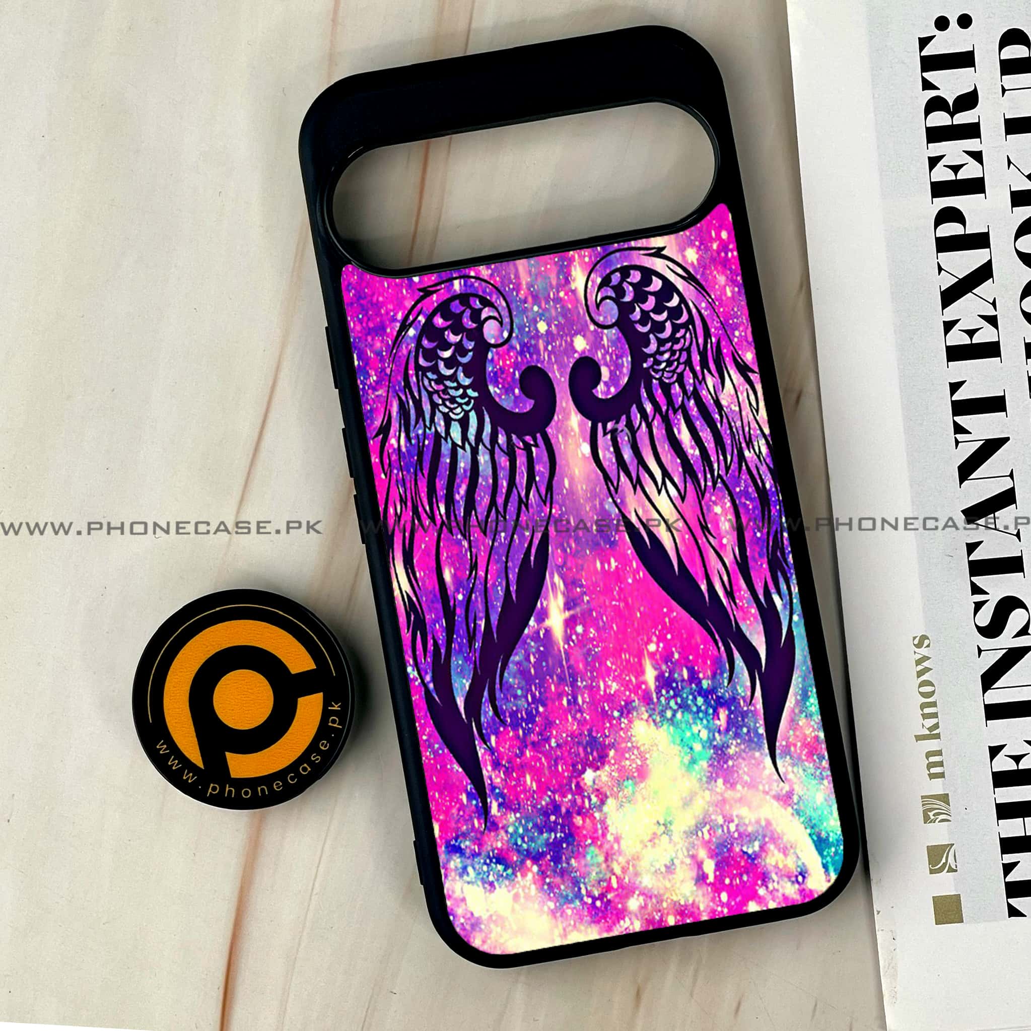 Google Pixel 9a - Angel Wings Series - Premium Metal Printed soft Bumper Shock Proof Case