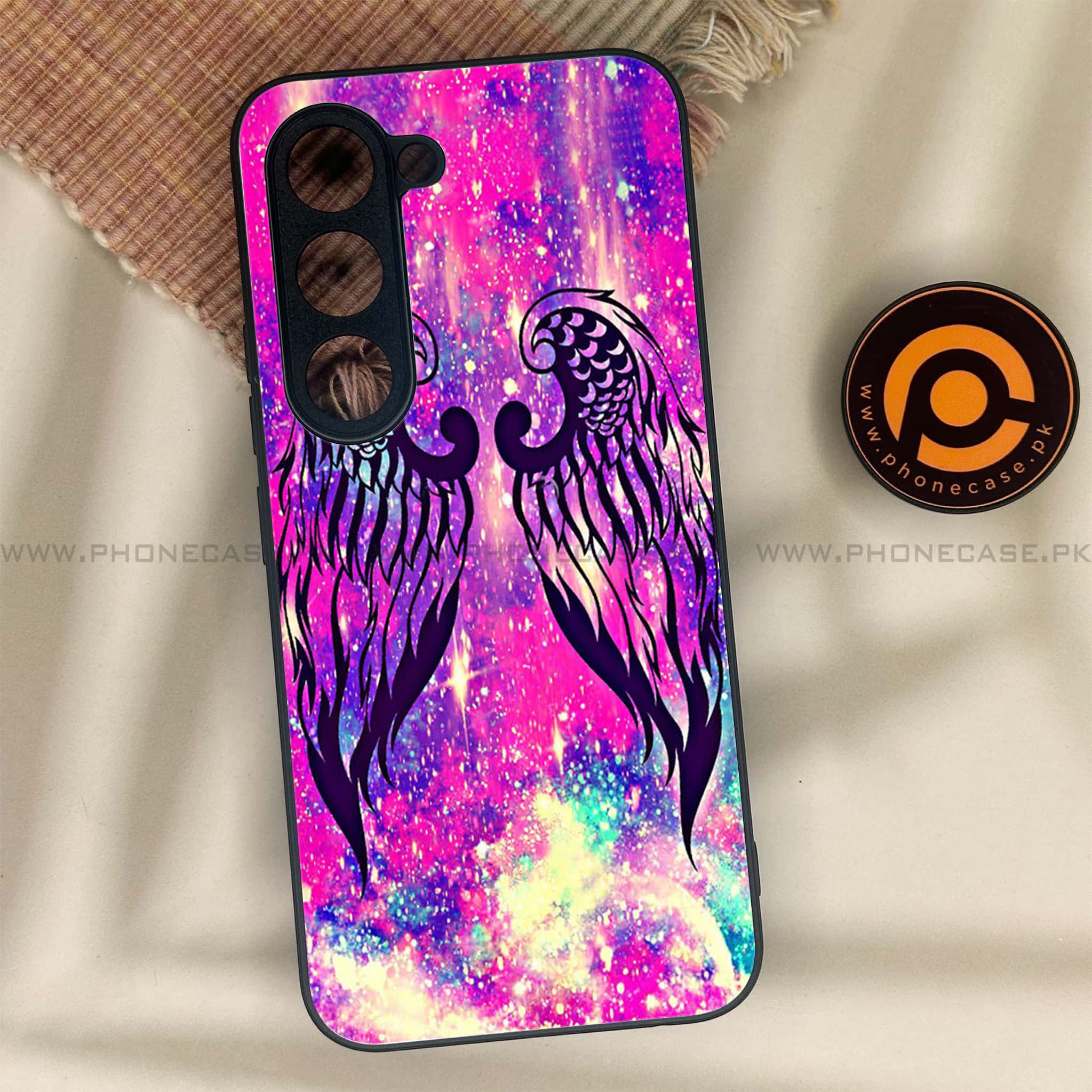 Tecno Spark 40 Pro - Angel Wings Series - Premium Metal Printed soft Bumper shock Proof Case