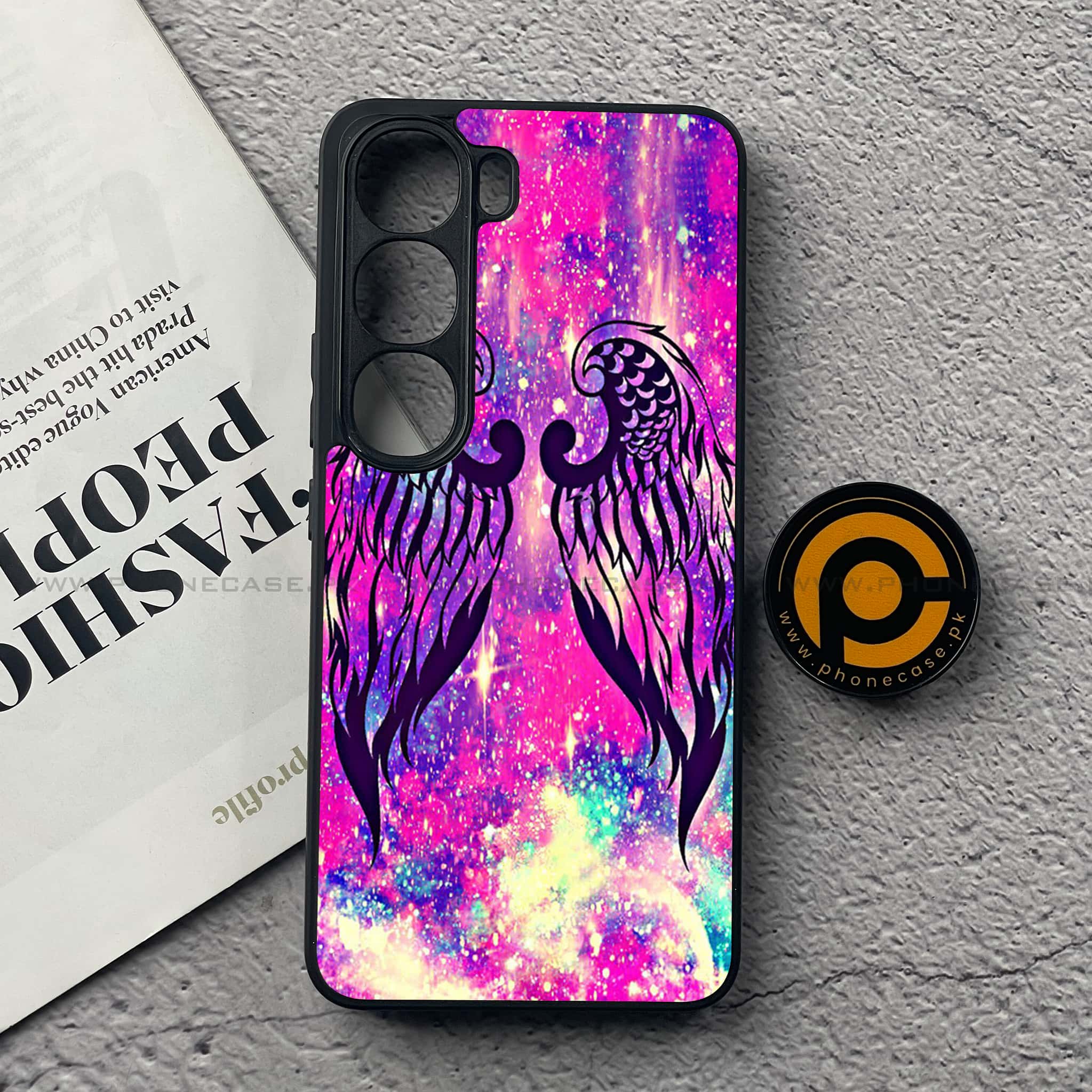 Vivo V40 Lite (IDN) - Angel Wings Series - Premium Metal Printed soft Bumper Shock Proof Case