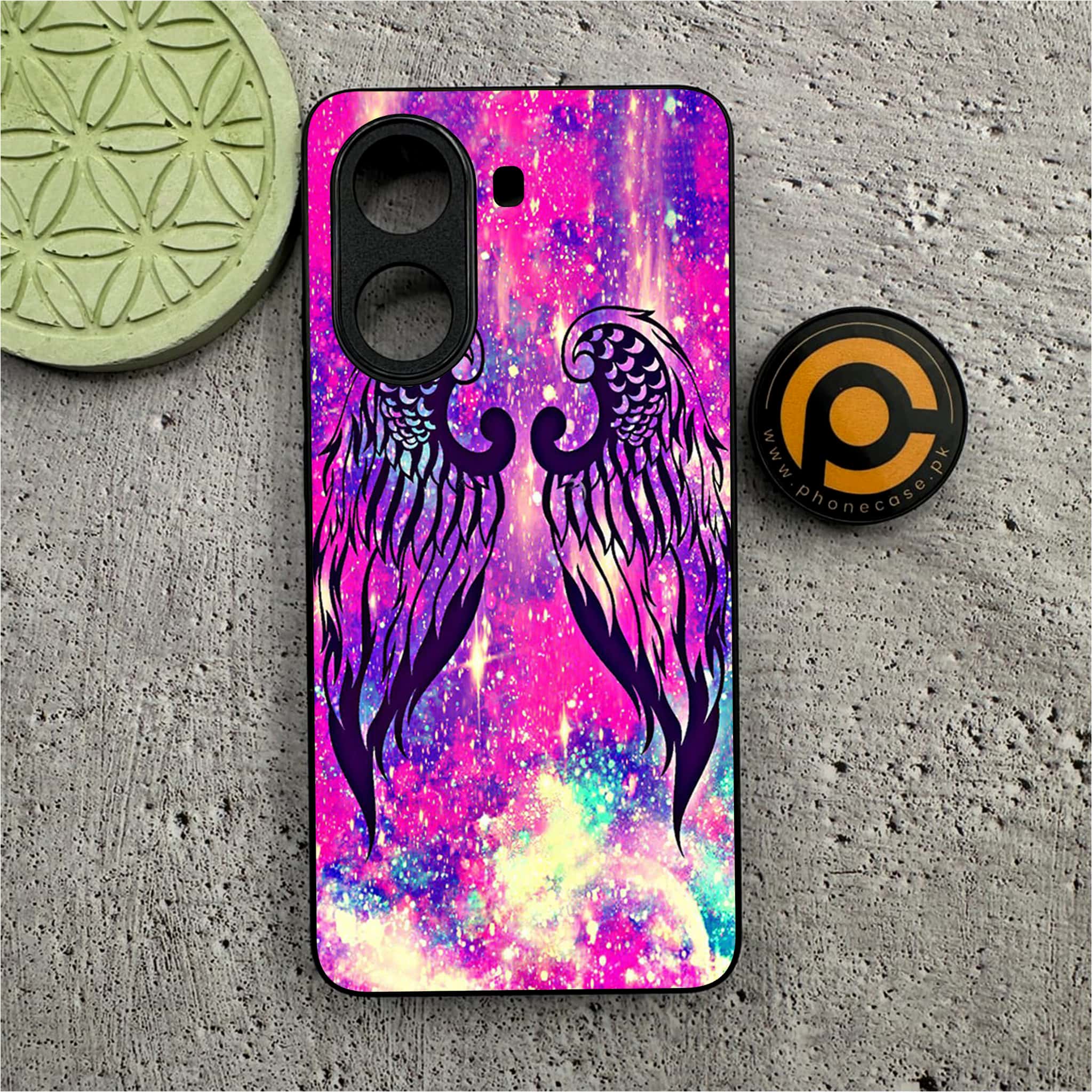 Xiaomi Redmi Turbo 4 - Angel Wings Series - Premium Metal Printed soft Bumper shock Proof Case