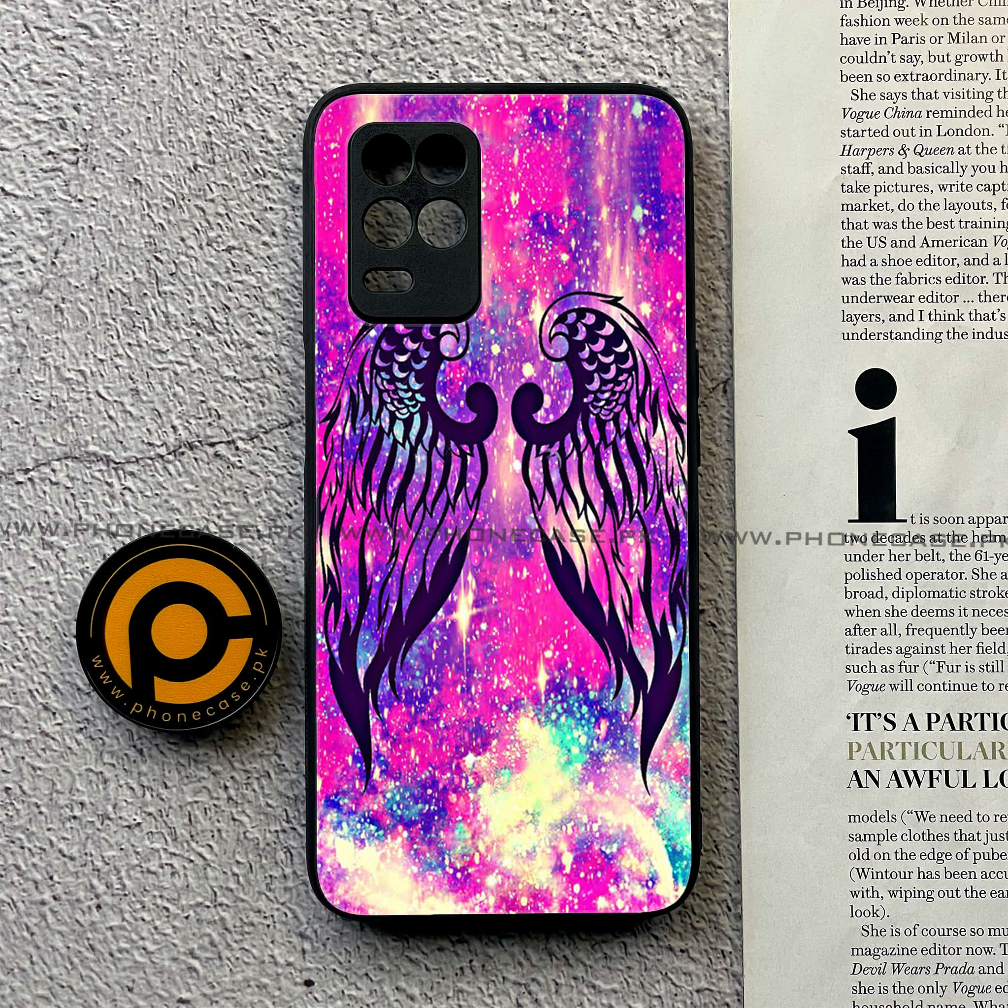 Realme Narzo 30 5G - Angel  Wings Series - Premium Printed Glass soft Bumper shock Proof Case