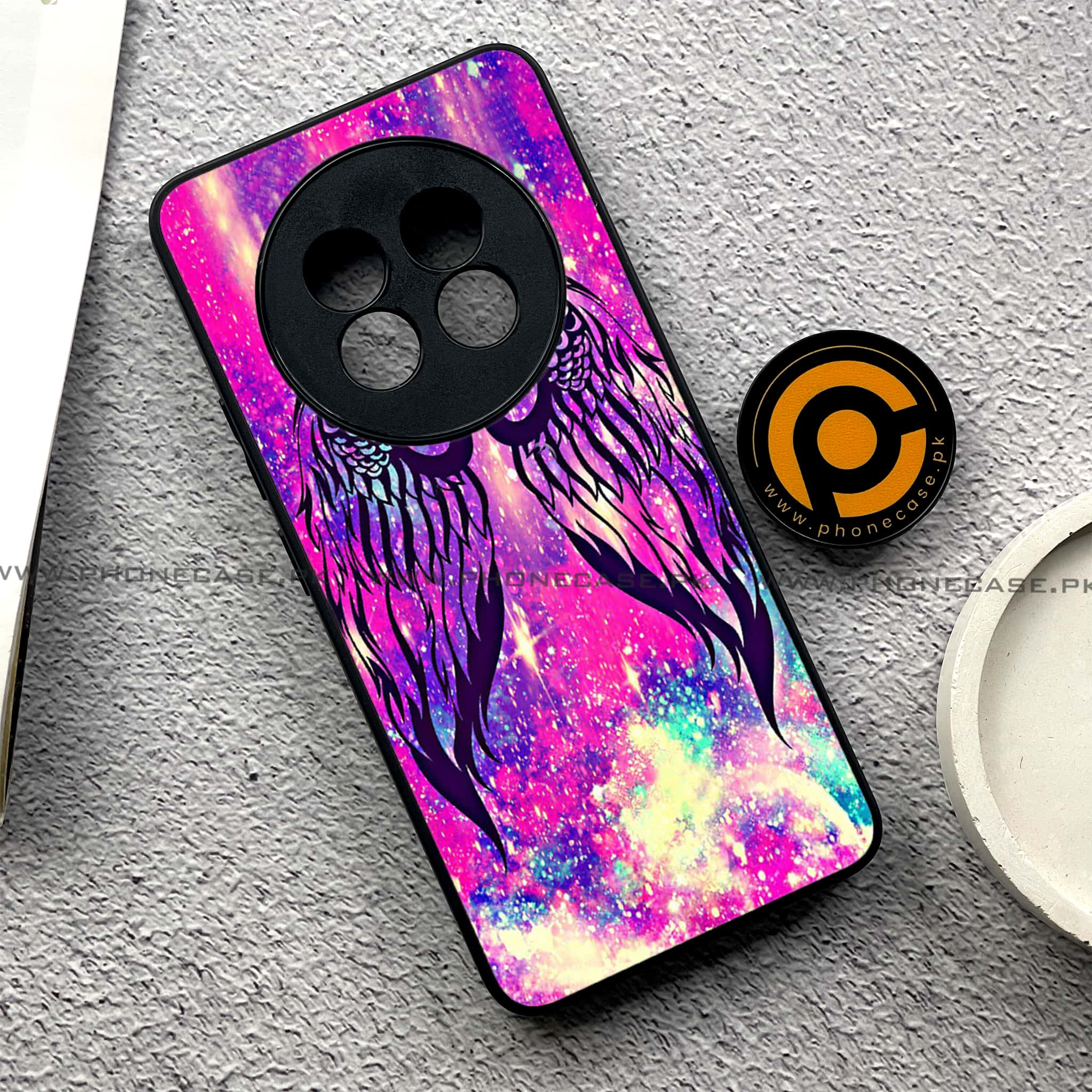 Realme 13 Plus - Angel Wings Series - Premium Printed Glass soft Bumper shock Proof Case