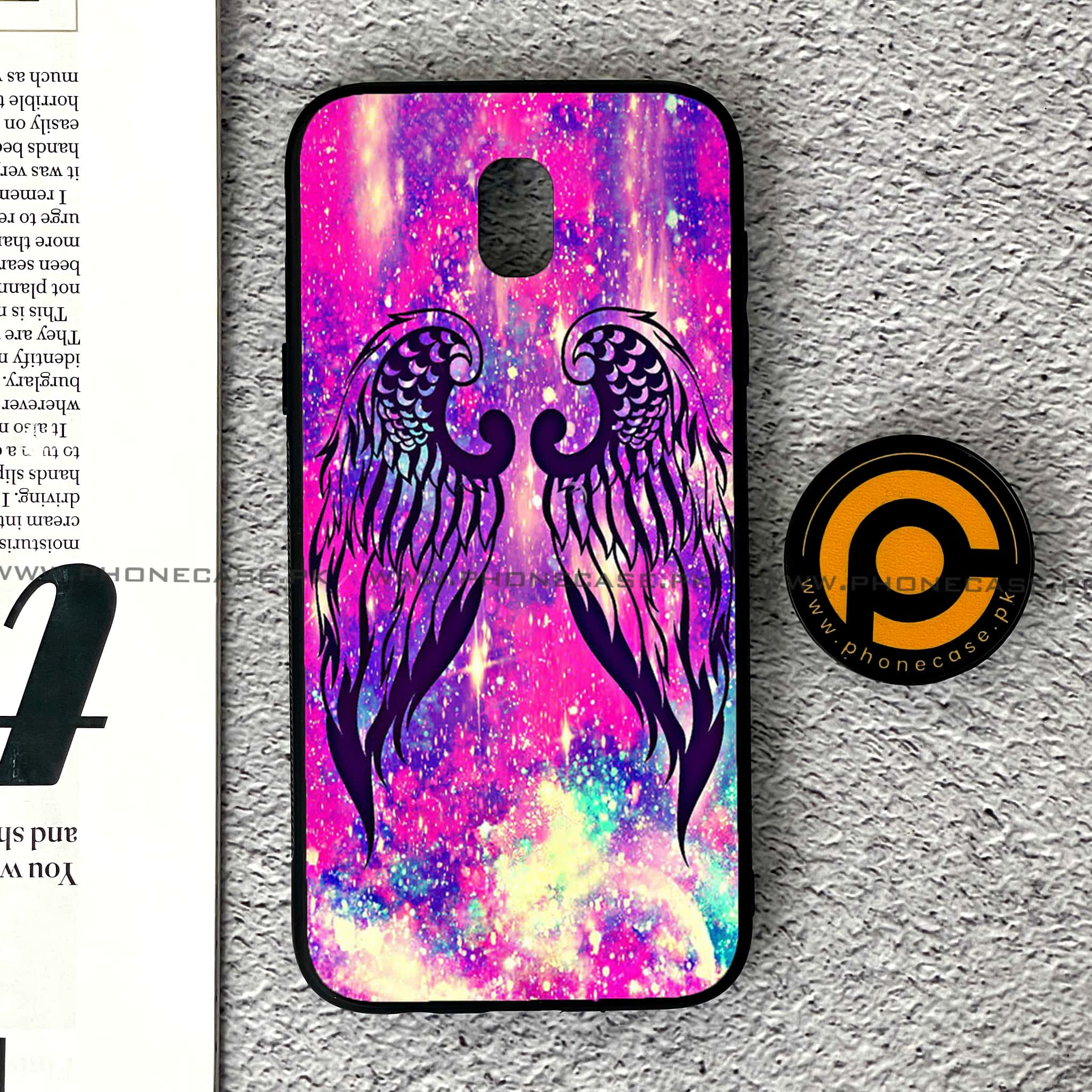 Samsung Galaxy J5 Pro 2017 - Angel Wings Series - Premium Printed Metal soft Bumper shock Proof Case