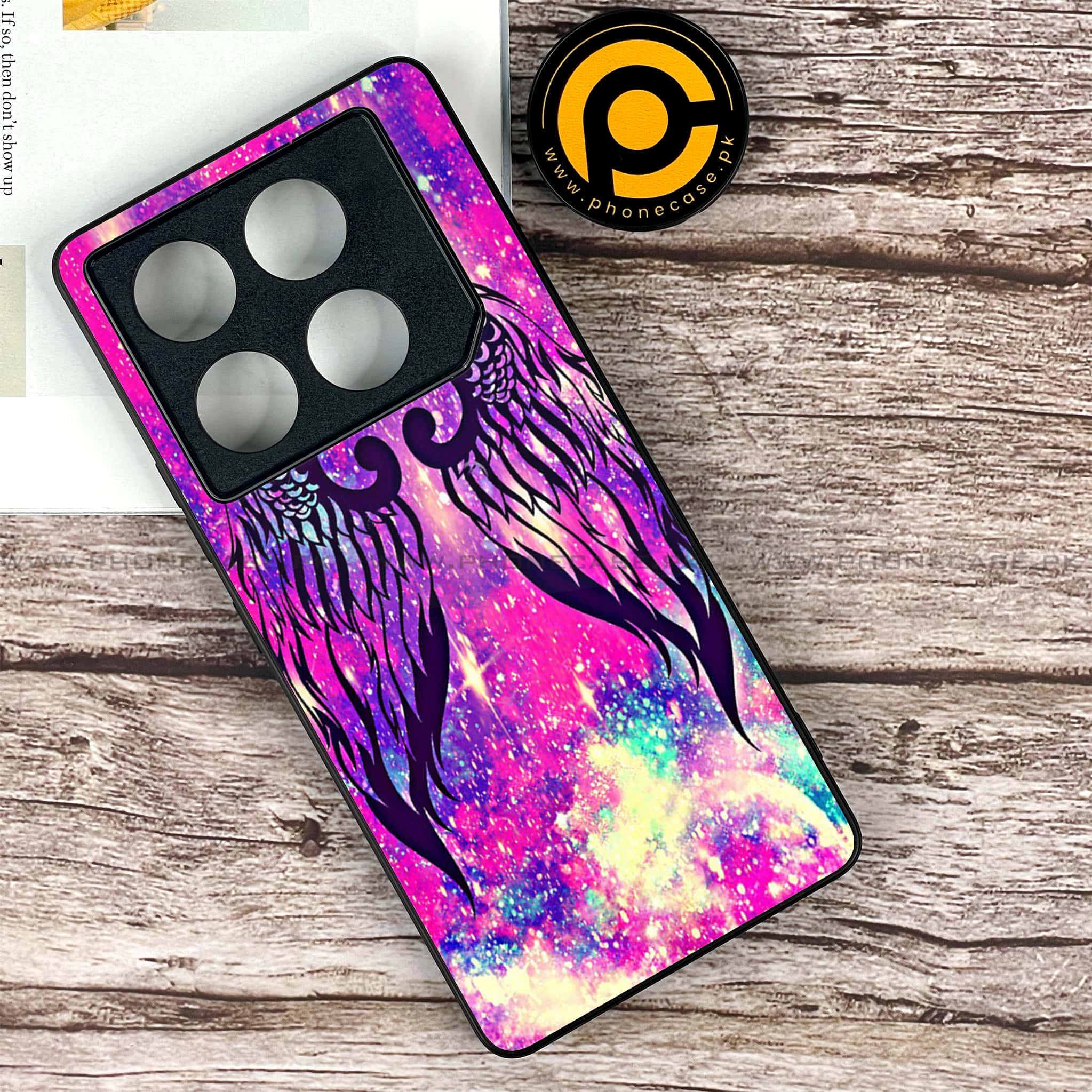 Infinix GT 20 Pro - Angel Wings Series - Premium Printed Glass soft Bumper shock Proof Case