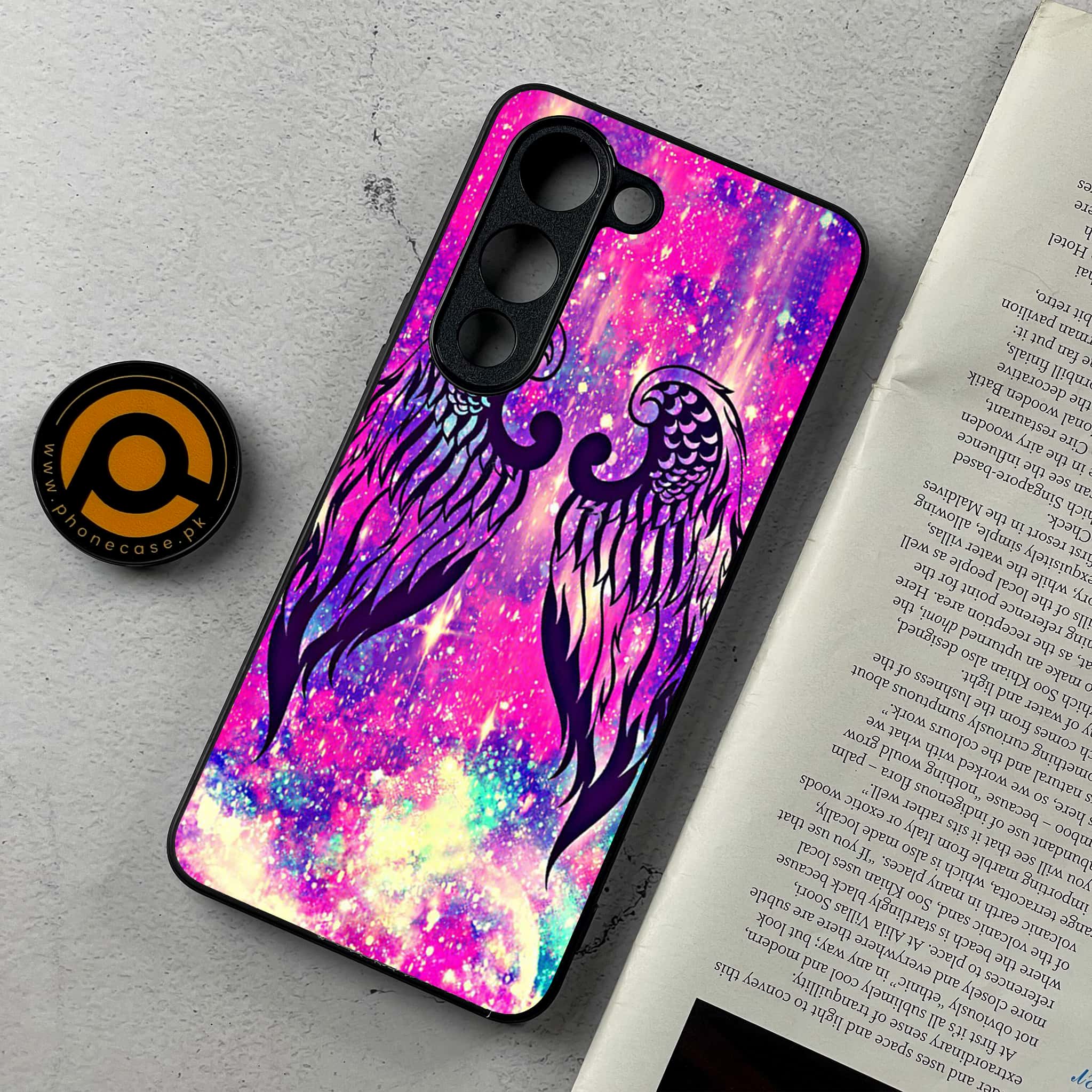 Vivo Y04 - Angel Wings Series - Premium Metal Printed Soft Bumper Shockproof Case