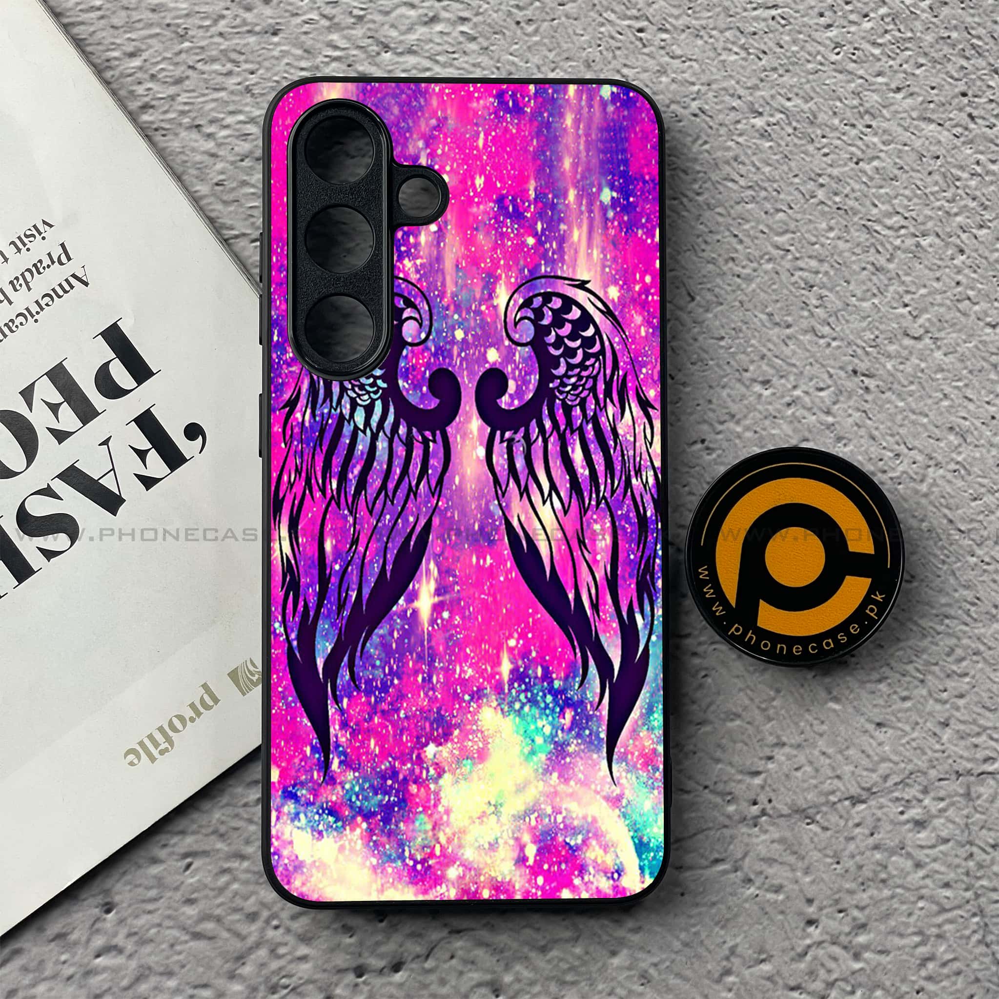 Samsung Galaxy S25 FE - Angel Wings Series - Premium Metal Printed soft Bumper shock Proof Case