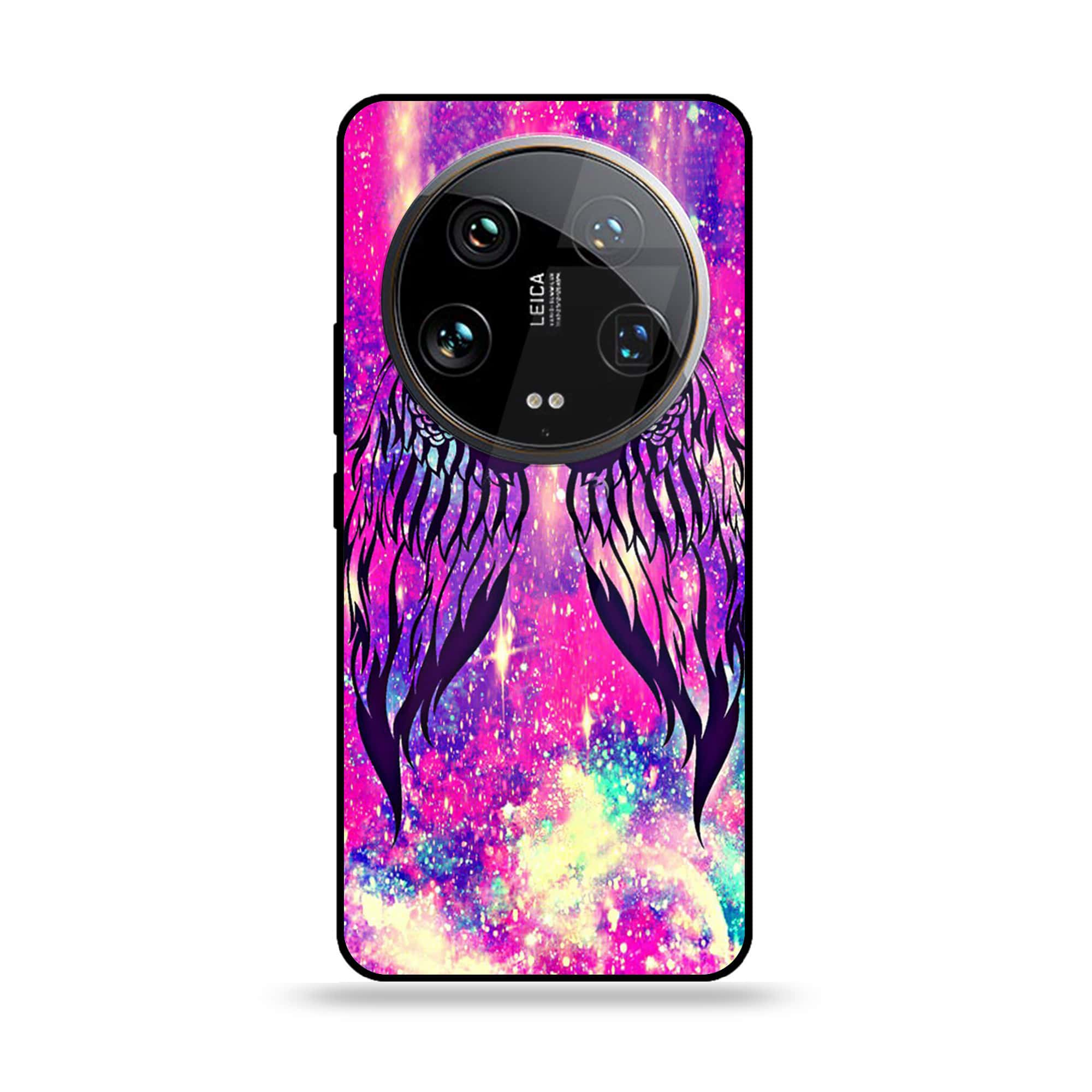 Xiaomi 14 Ultra - Angel Wings Series - Premium Printed Glass soft Bumper shock Proof Case