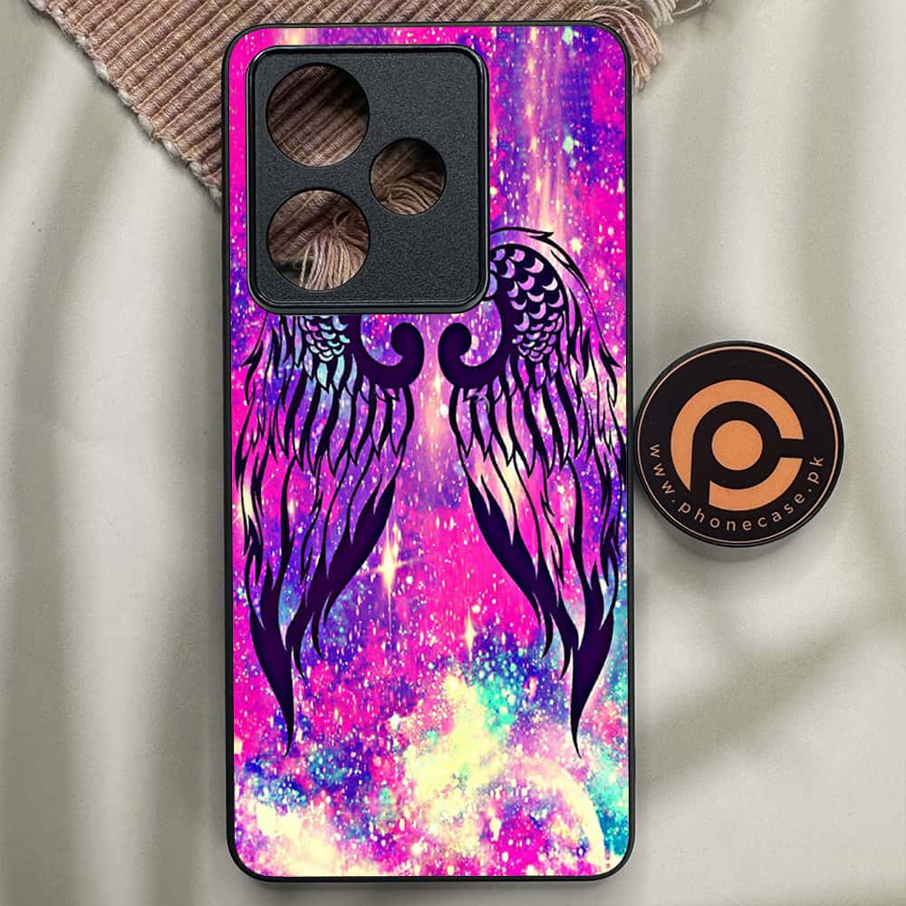 Realme GT 7 - Angel Wings Series - Premium Metal Printed soft Bumper shock Proof Case
