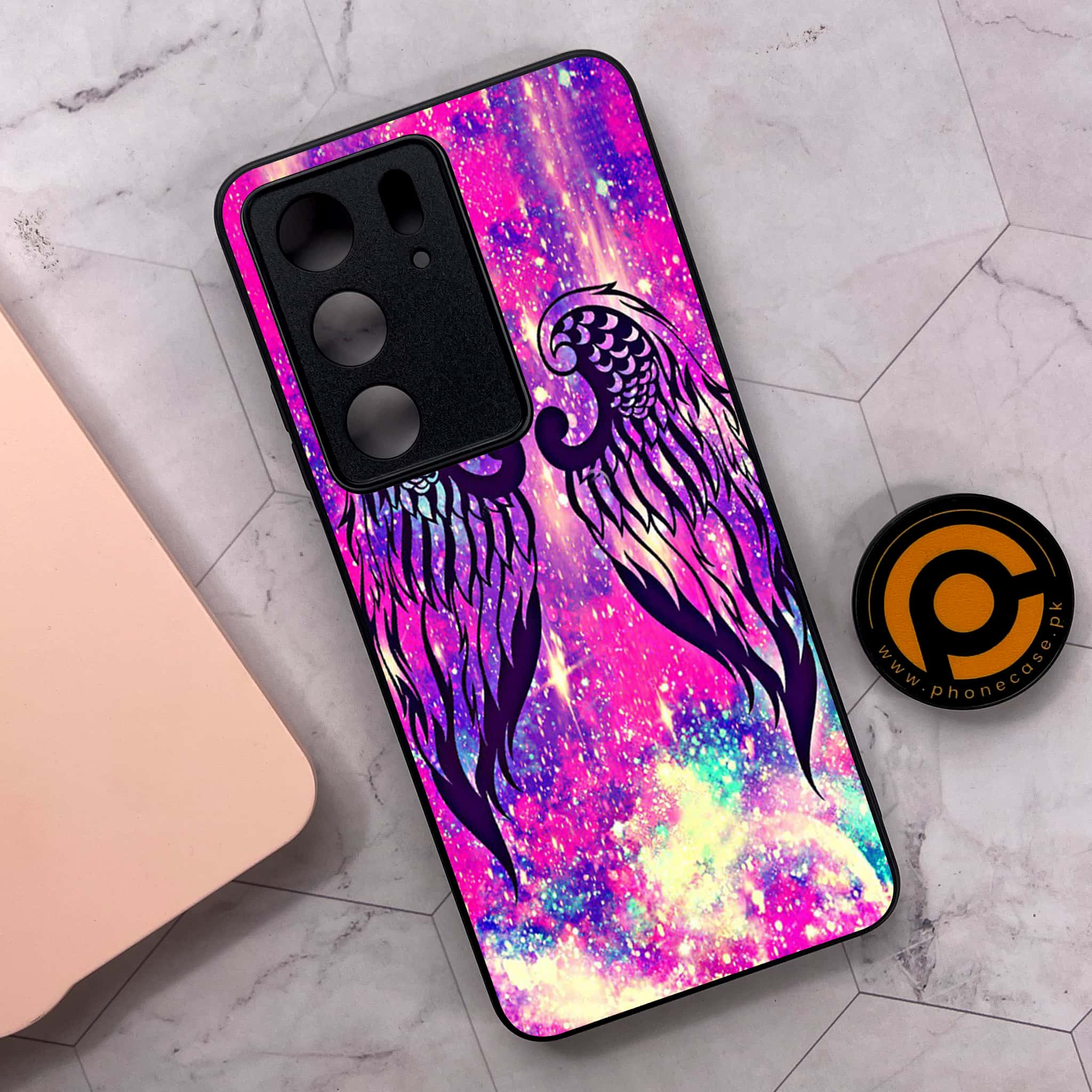 Realme C75x 4G - Angel Wings Series - Premium Metal Printed soft Bumper shock Proof Case