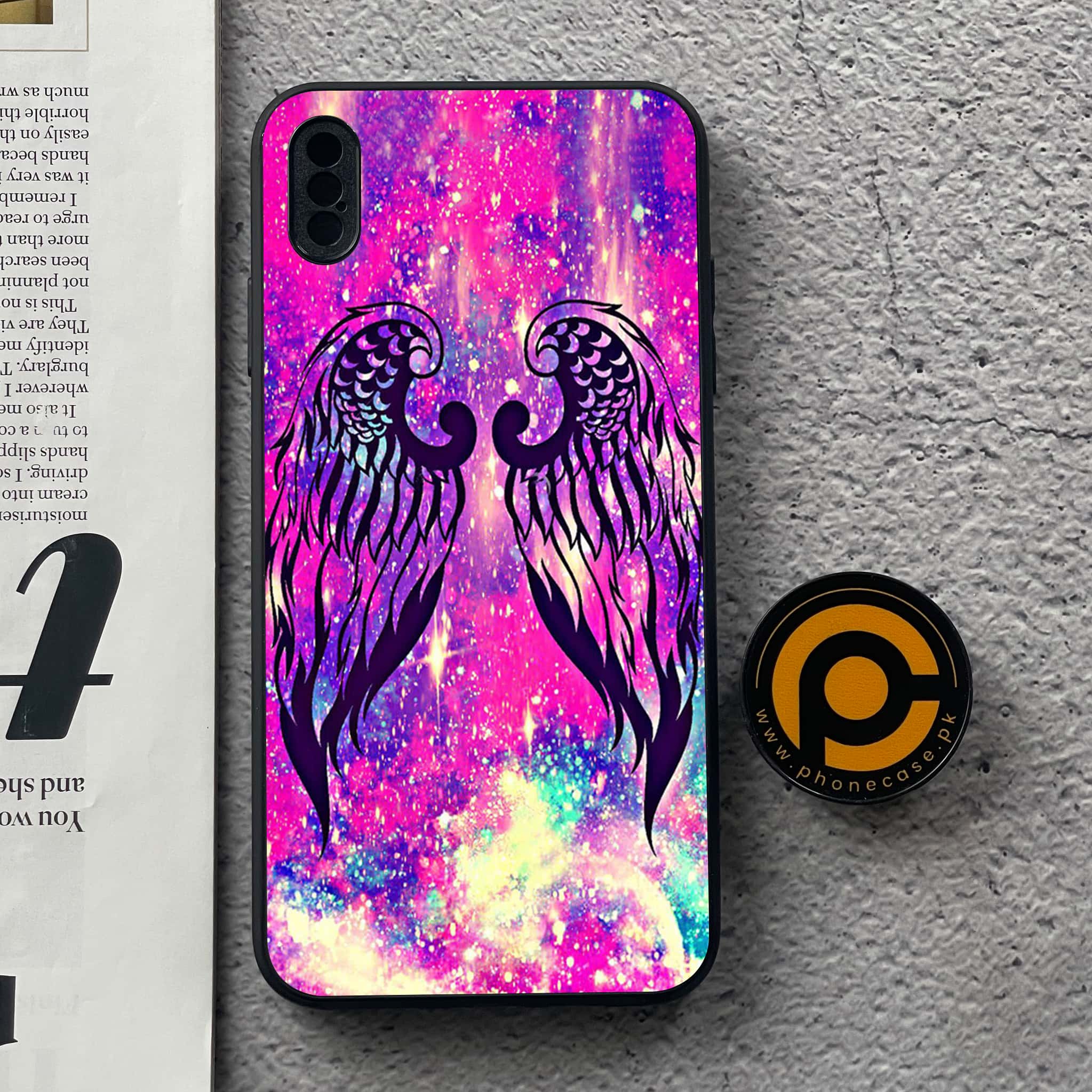 iPhone Xs Max - Angel Wing Series - Premium Metal Printed soft Bumper shock Proof Case