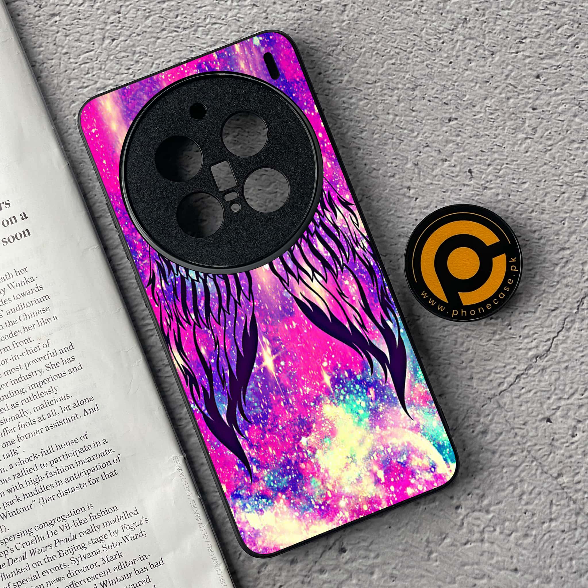 Vivo X200 Pro - Angel Wings Series - Premium Metal  Printed soft Bumper shock Proof Case