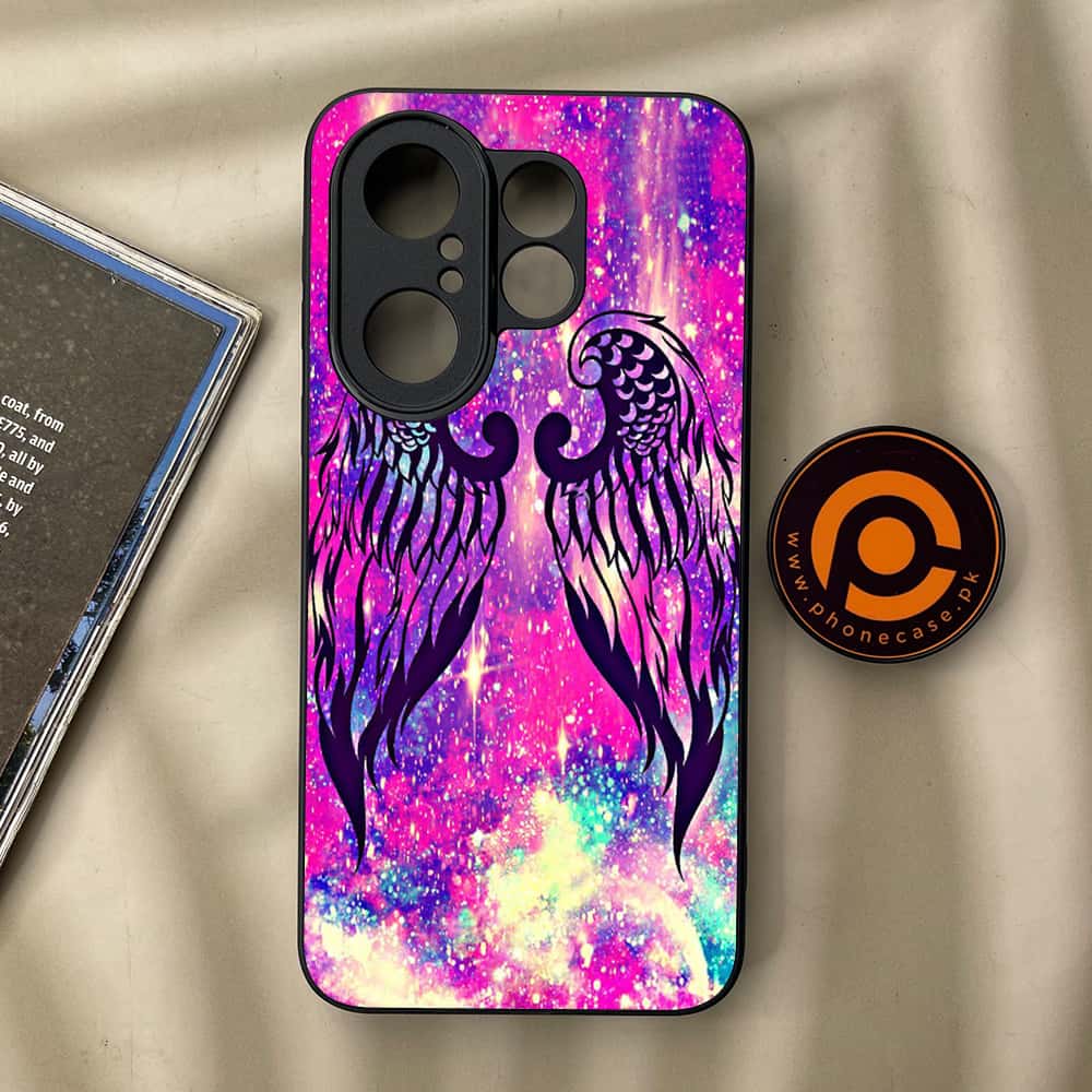 Vivo X200 FE - Angel Wings Series - Premium Metal Printed soft Bumper Shock Proof Case