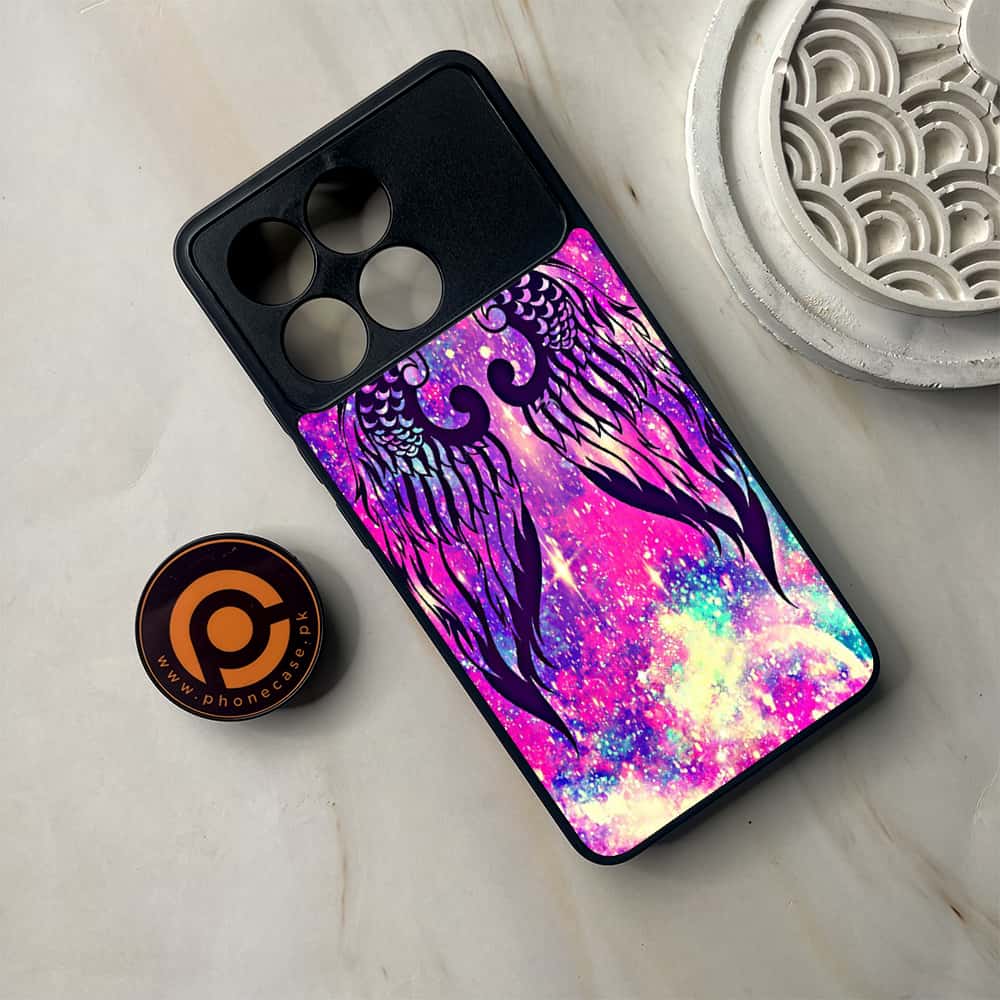 Xiaomi Poco F6 Pro - Angel Wings 2.0 Series - Premium Metal Printed soft Bumper shock Proof Case