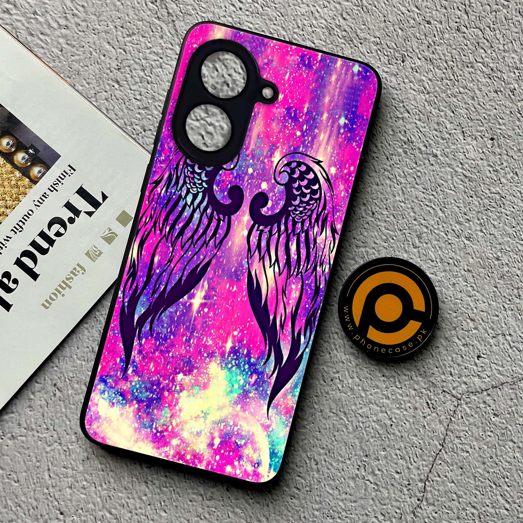 Xiaomi Redmi A5 - Angel Wings Series - Premium Metal Printed soft Bumper shock Proof Case