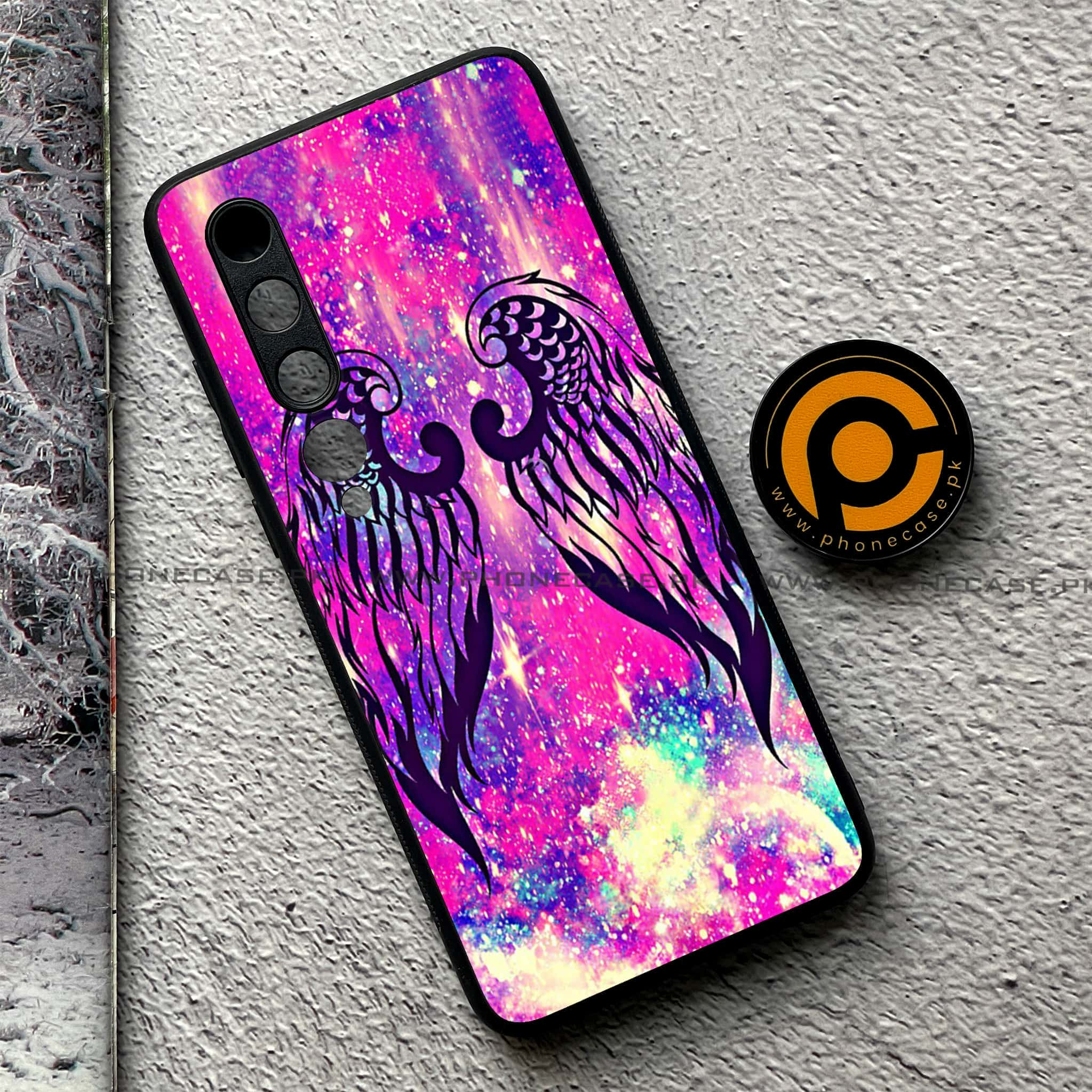 Xiaomi Mi 10 - Angel Wings Series - Premium Printed Glass soft Bumper shock Proof Case