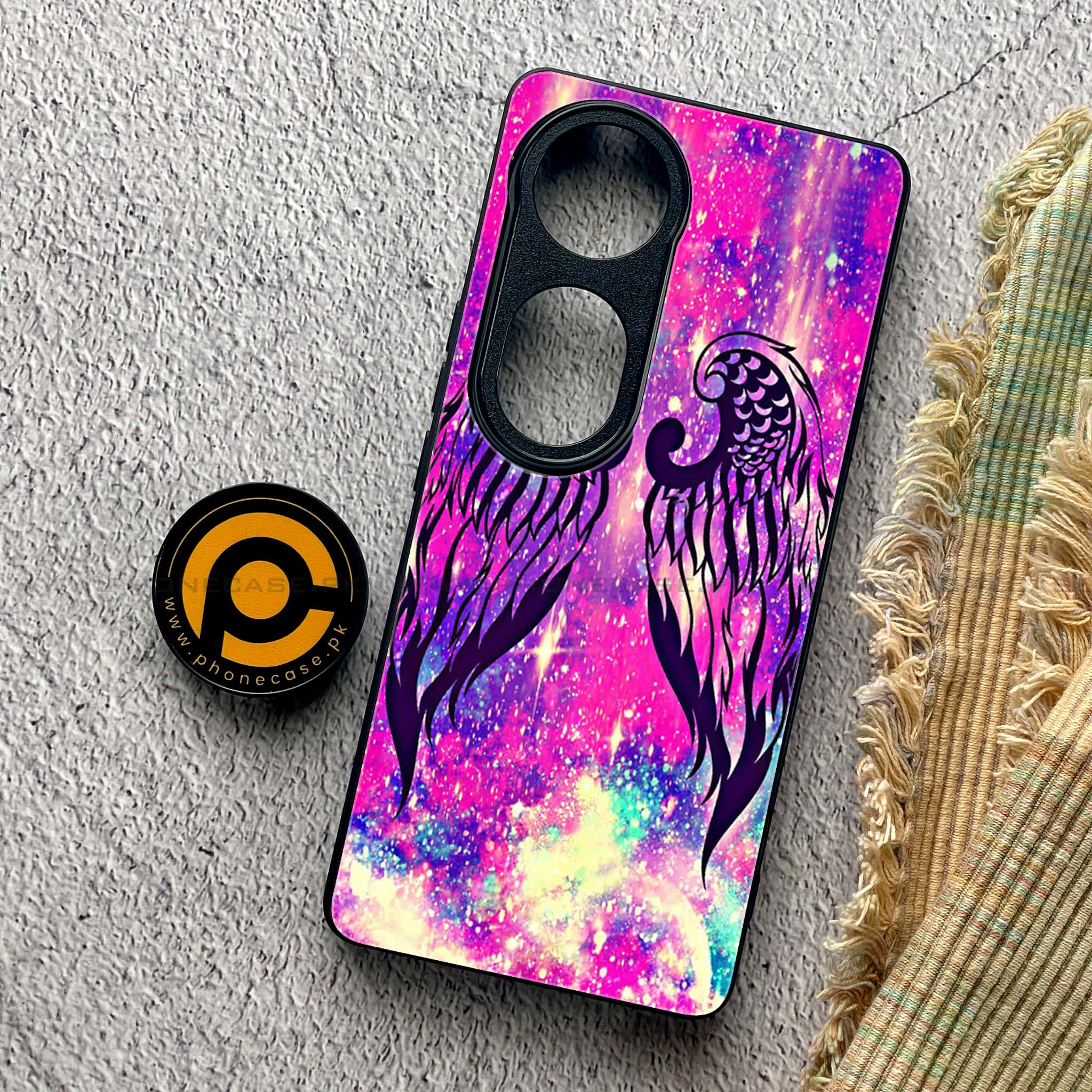 Vivo S19 Pro - Angel Wings Series - Premium Metal Printed soft Bumper shock Proof Case