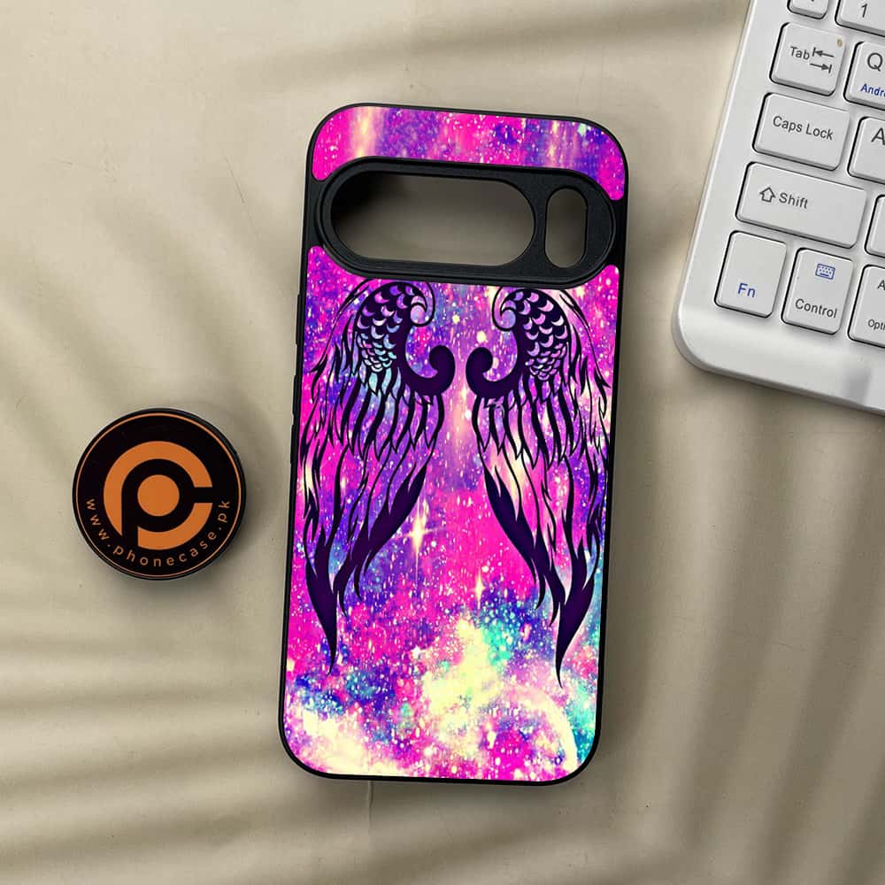 Google Pixel 10  - Angel Wings Series - Premium Metal Printed soft Bumper Shockof Case