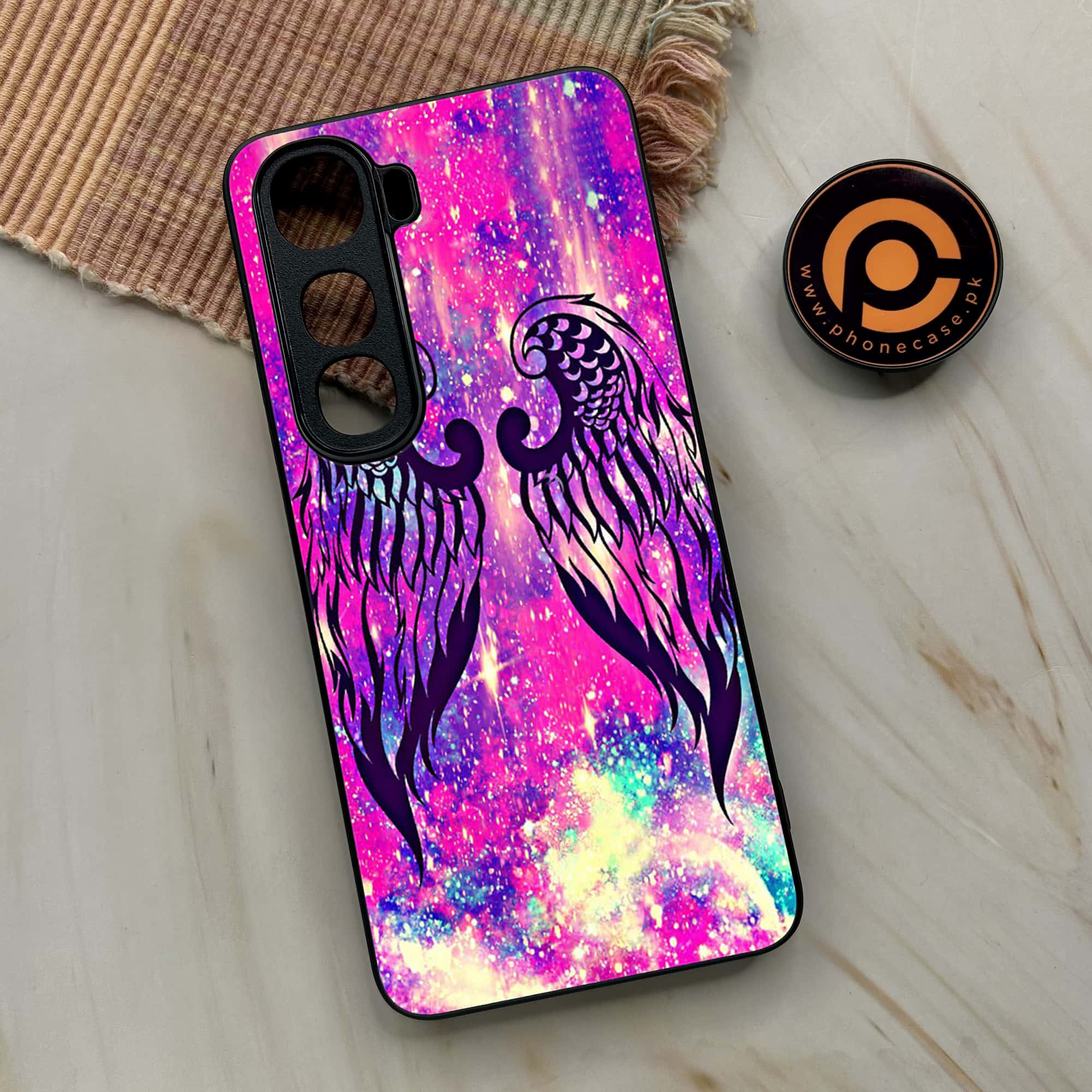 Vivo Y400 - Angel Wings Series - Premium Metal Printed soft Bumper shock Proof Case