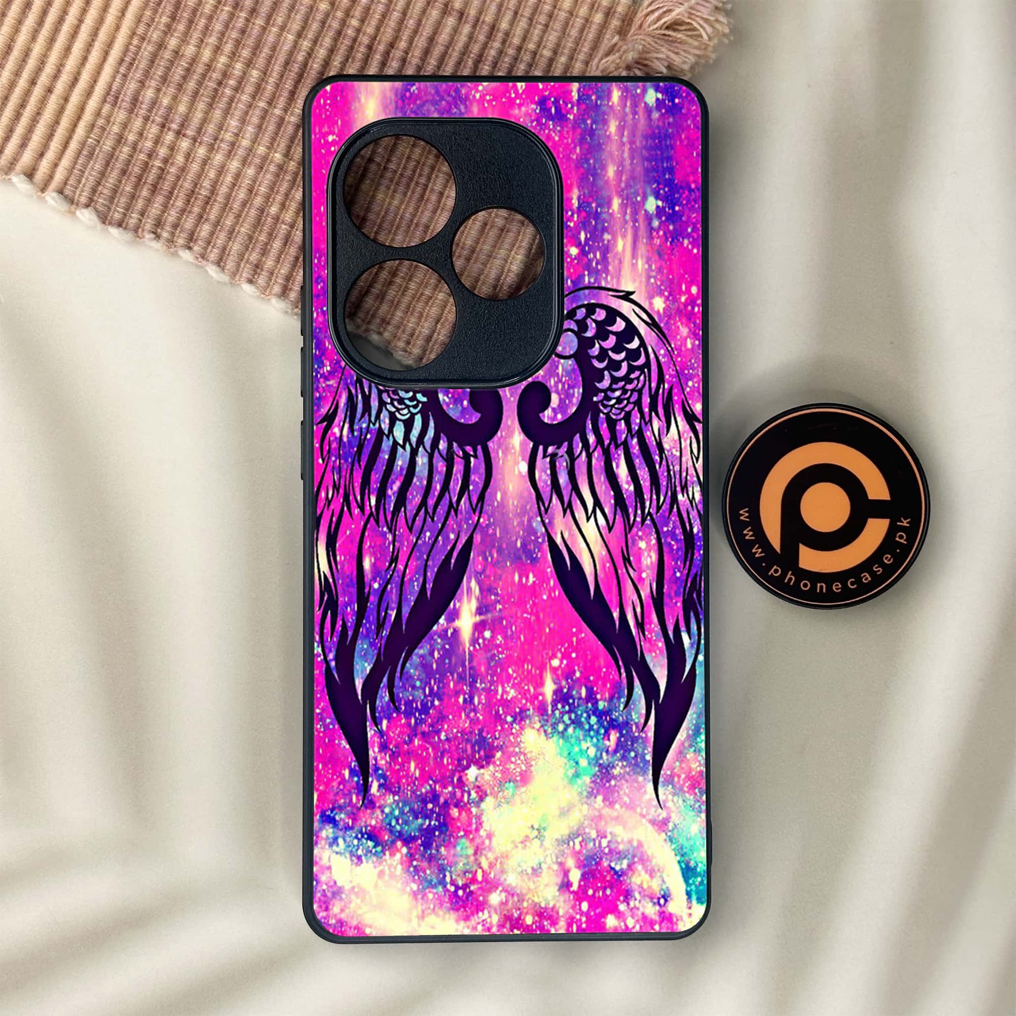 Realme GT 6 - Angel Wings Series - Premium Metal Printed soft Bumper shock Proof Case