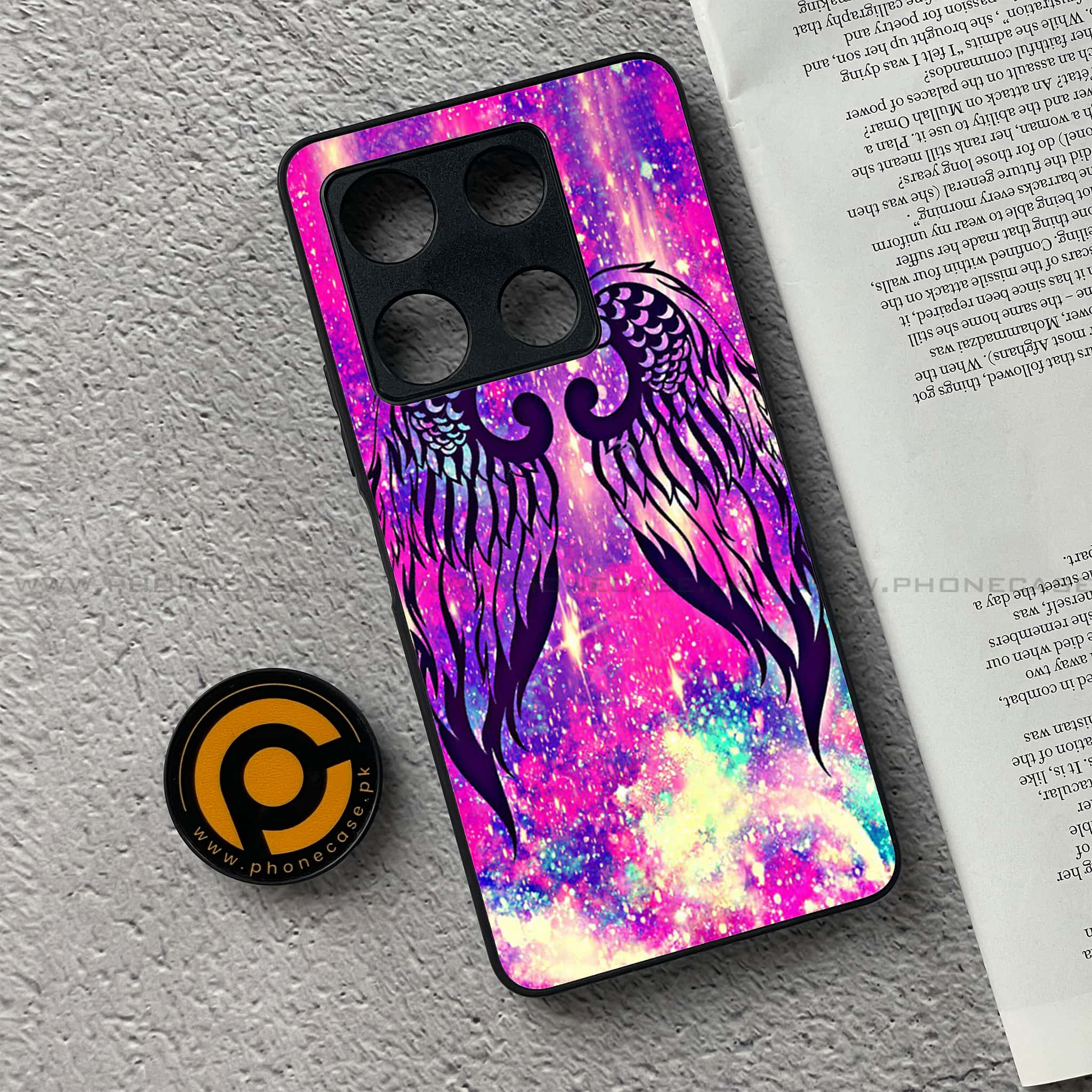 Infinix Note 30 Pro - Angel Wings Series - Premium Metal Printed soft Bumper shock Proof Case