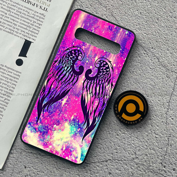 Samsung Galaxy S10 5G - Angel Wing Design 9 - Premium Printed Glass soft Bumper shock Proof Case CS-23228