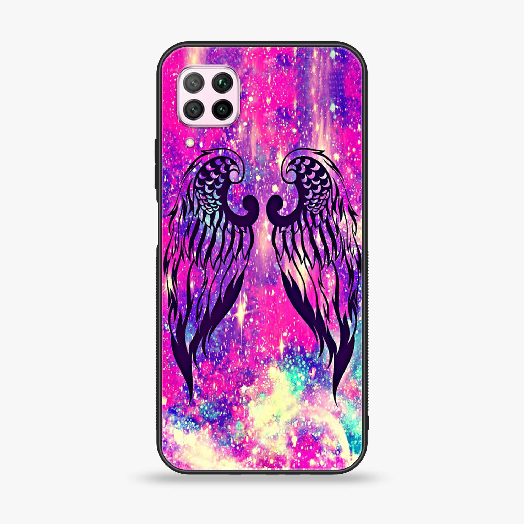 Huawei Nova 7i  - Angel Wings Series - Premium Printed Glass soft Bumper shock Proof Case