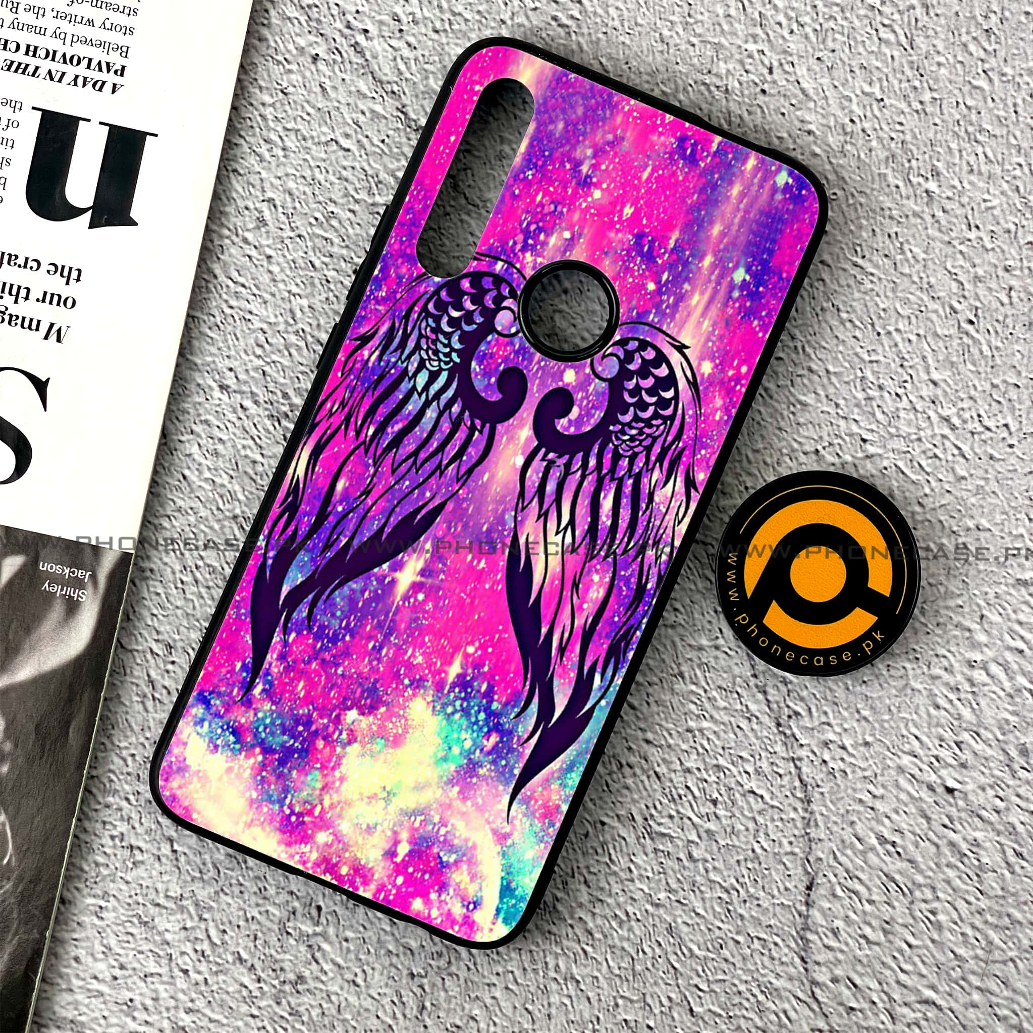 Huawei Y9 Prime (2019) - Angel Wings Series - Premium Printed Glass soft Bumper shock Proof Case