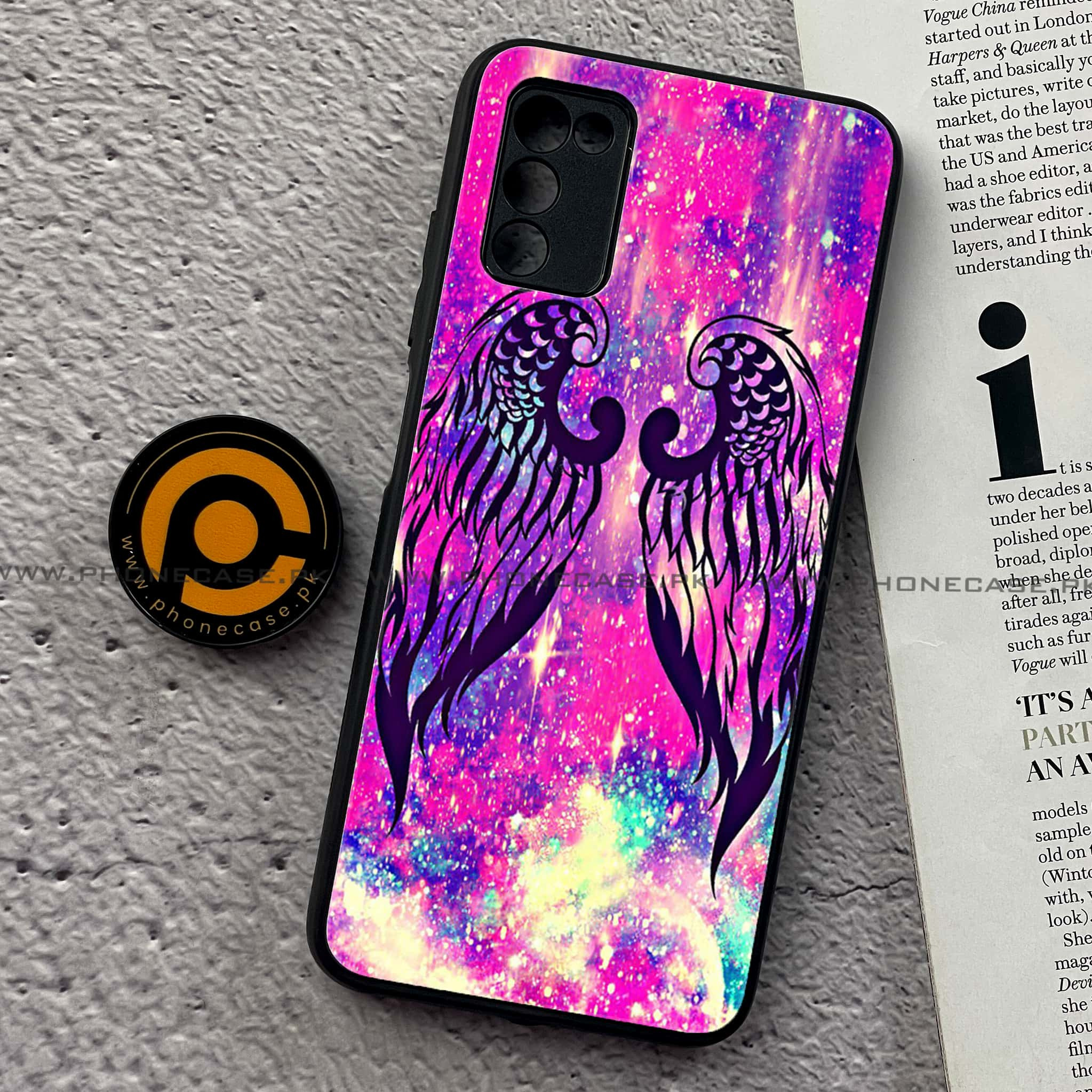 Samsung Galaxy A02s - Angel Wings Series - Premium Printed Metal soft Bumper shock Proof Case