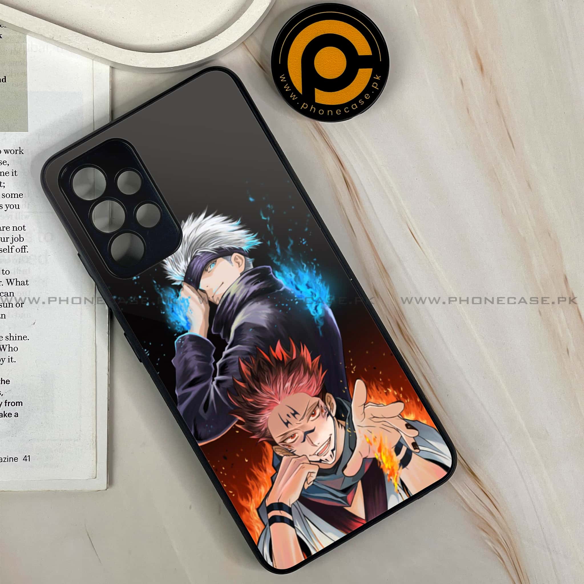 Galaxy A32 - Anime 2.0 Series - Premium Printed Glass soft Bumper shock Proof Case