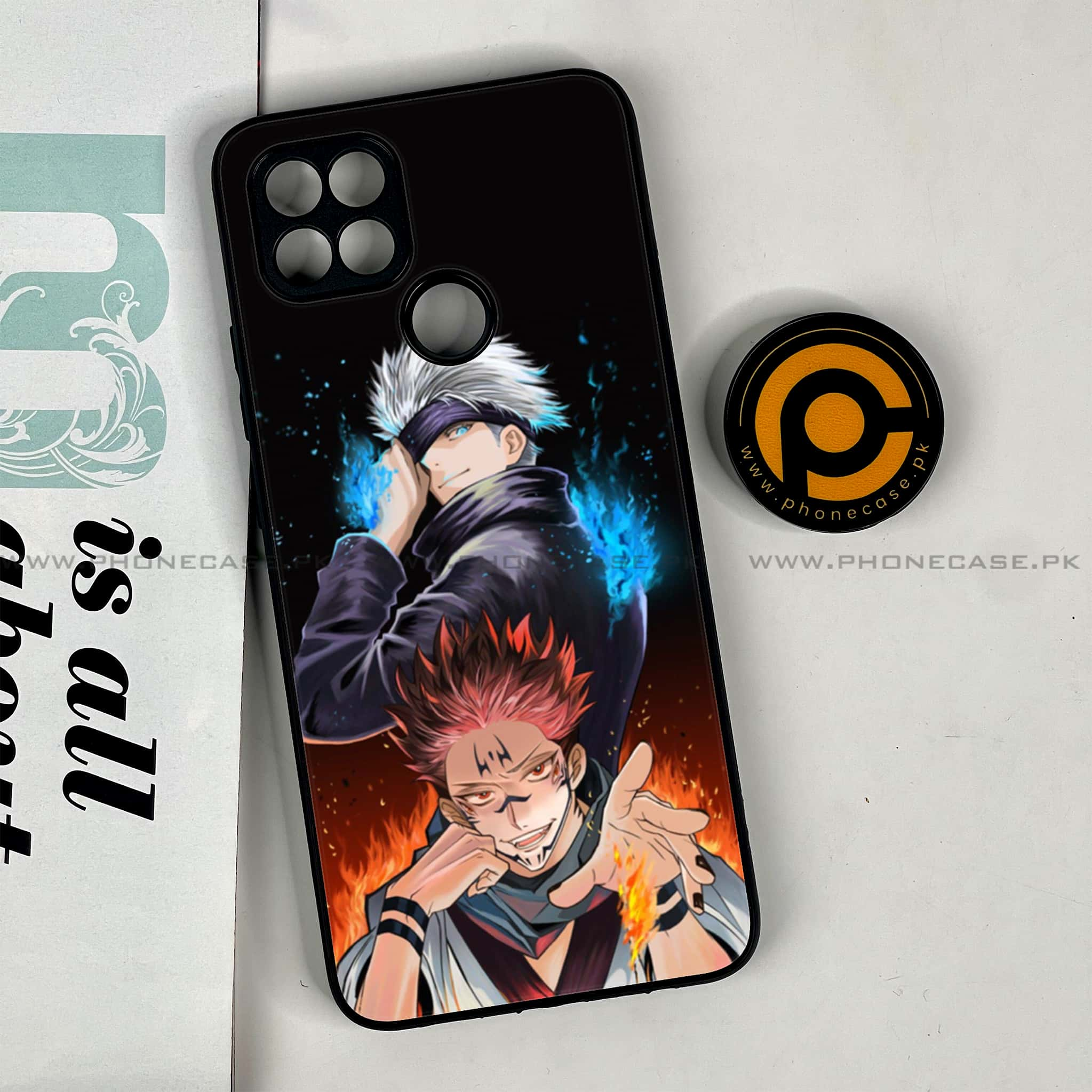 Oppo A15s - Anime 2.0 Series - Premium Printed Glass soft Bumper shock Proof Case