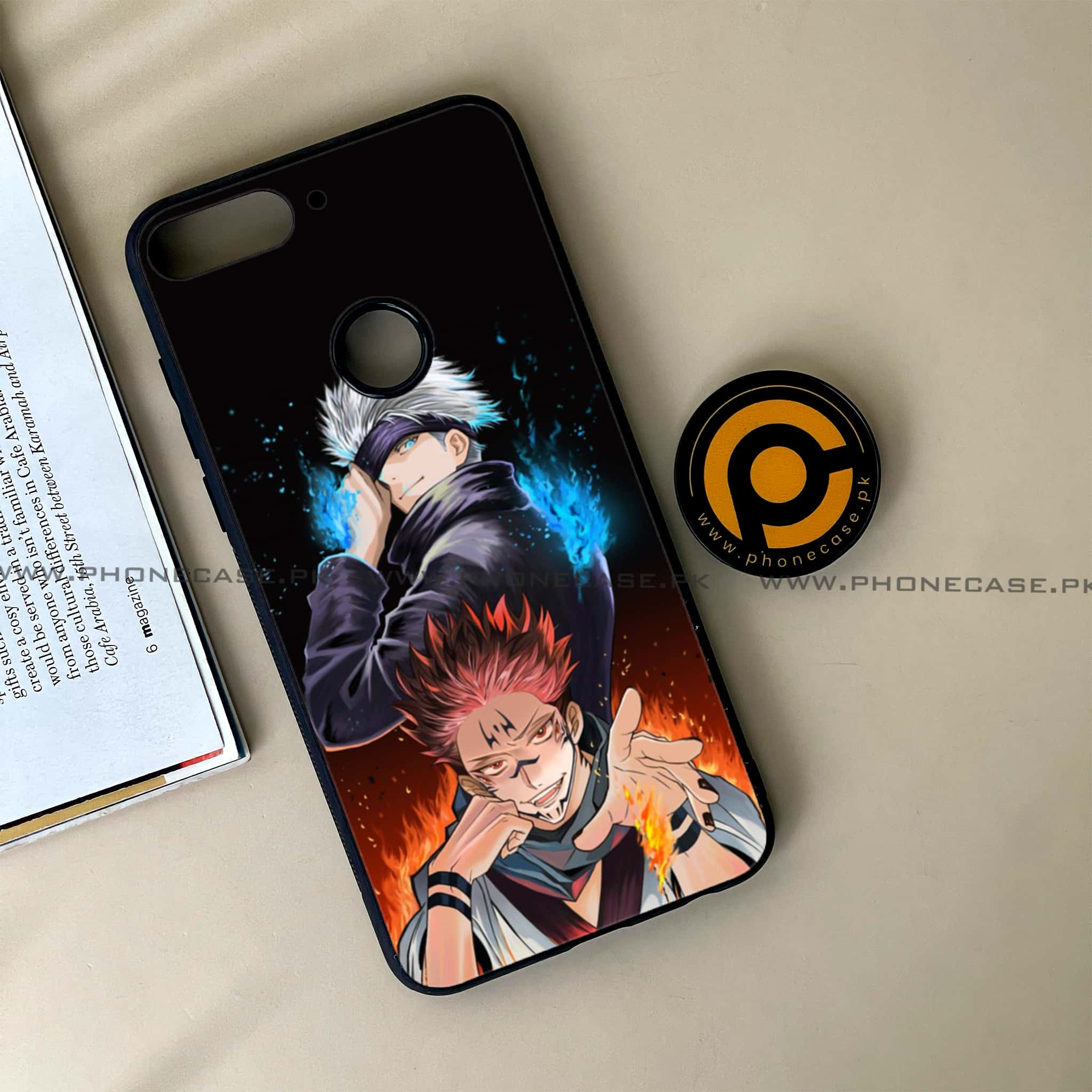 Huawei Y7 Prime (2018) - Anime 2.0 Series - Premium Printed Glass soft Bumper shock Proof Case