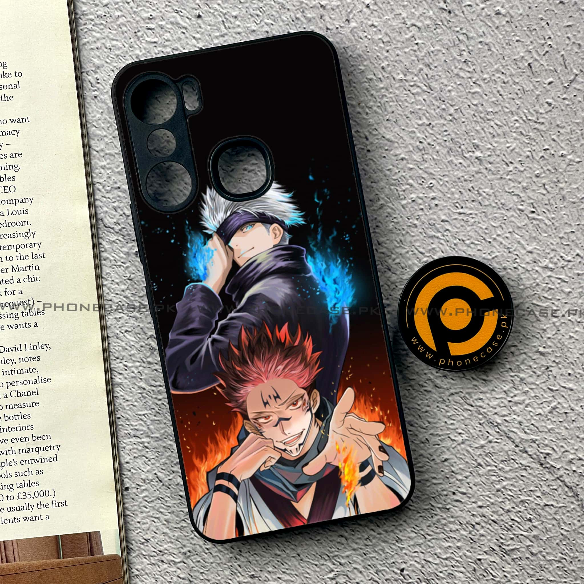 Infinix Hot 12 Pro - Anime 2.0 Series - Premium Printed Glass soft Bumper shock Proof Case