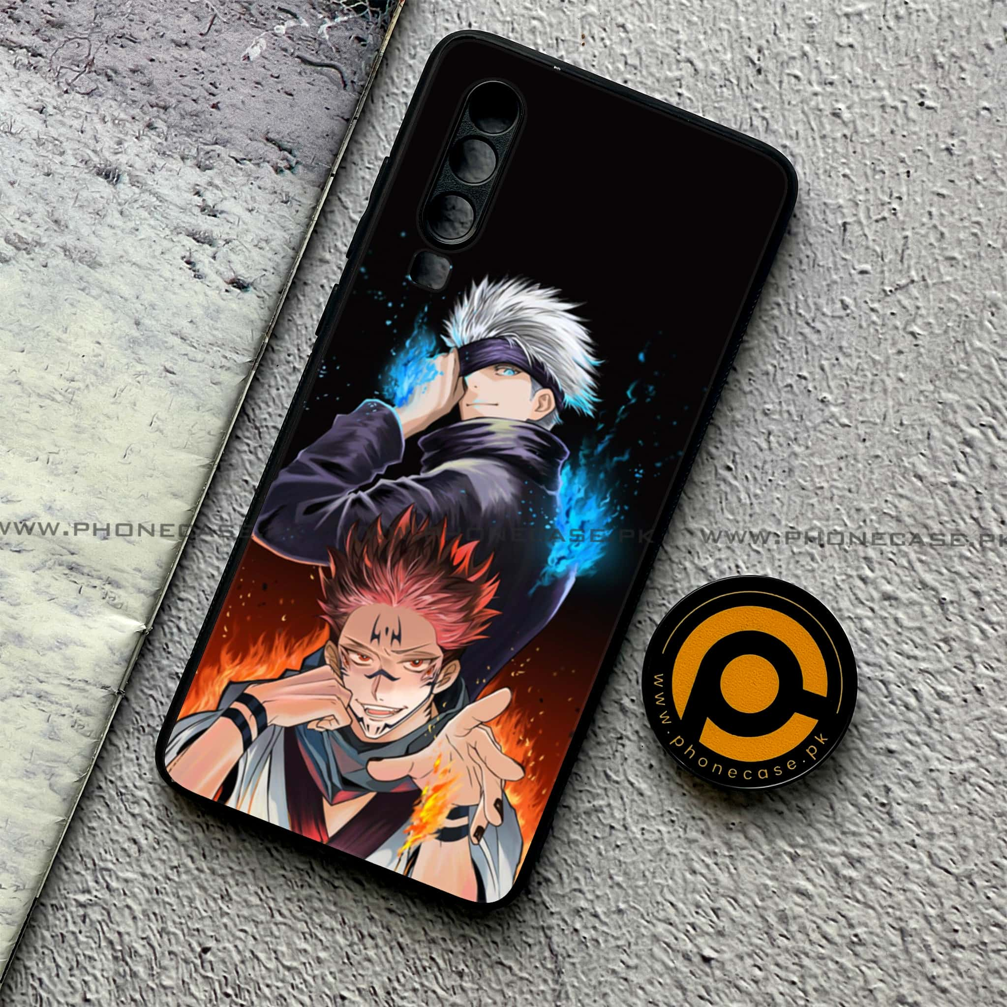 Huawei P30 - Anime 2.0 Series - Premium Printed Glass soft Bumper shock Proof Case