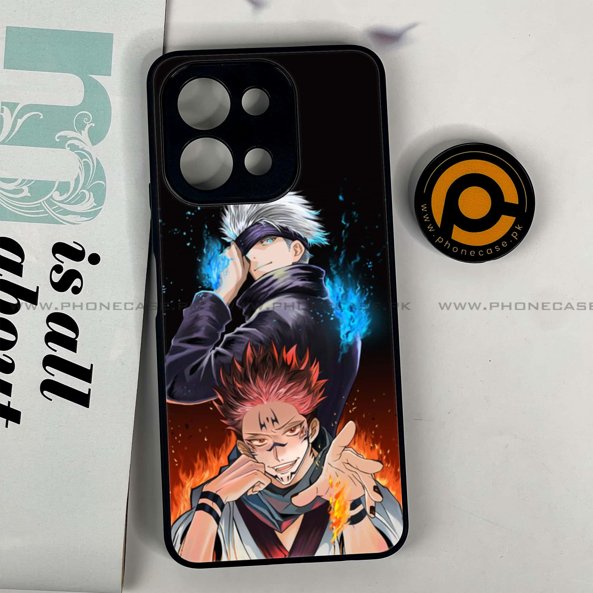 Vivo Y28 - Anime 2.0 Series - Premium Printed Glass soft Bumper shock Proof Case