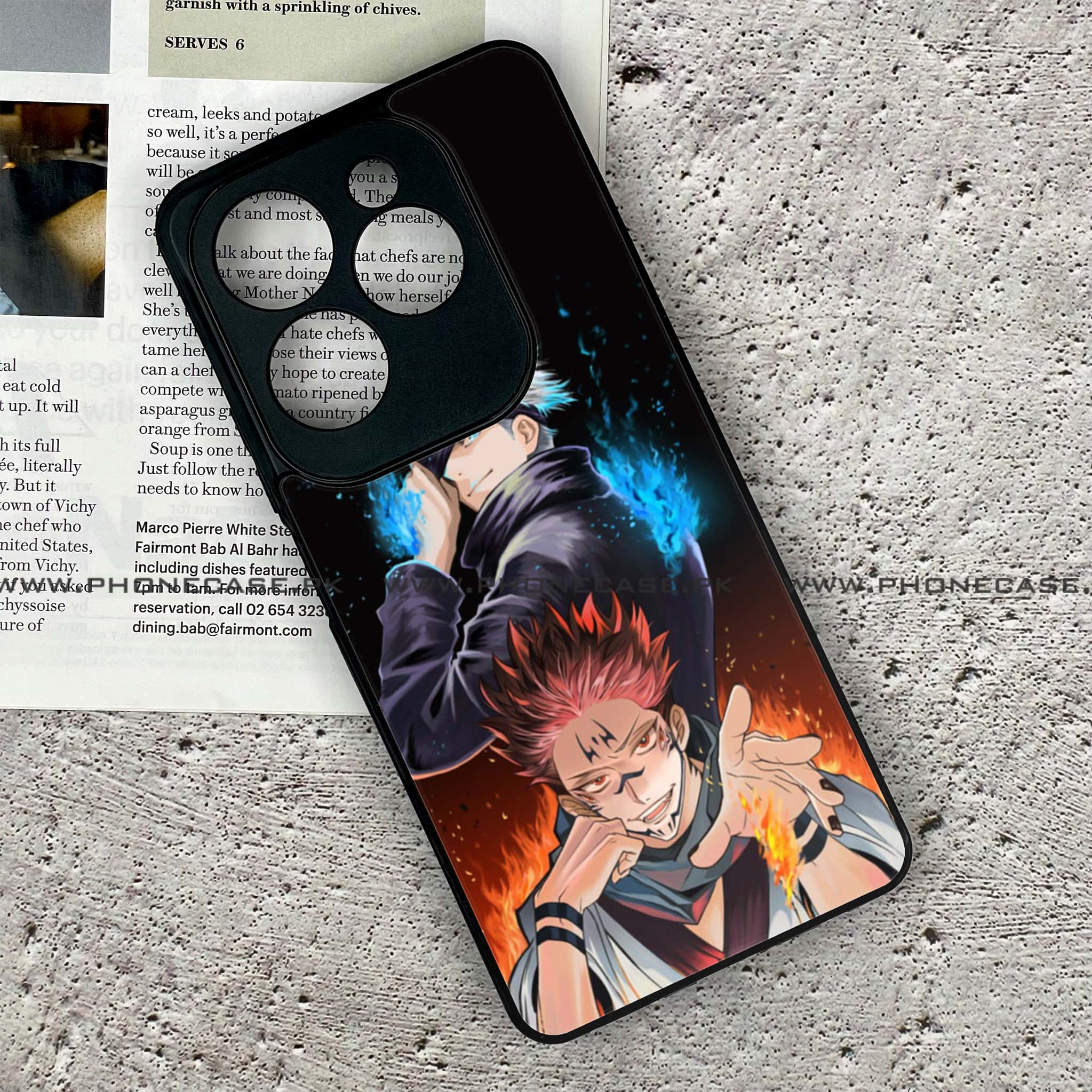 Infinix Hot 40 Pro - Anime 2.0 Series - Premium Printed Glass soft Bumper shock Proof Case