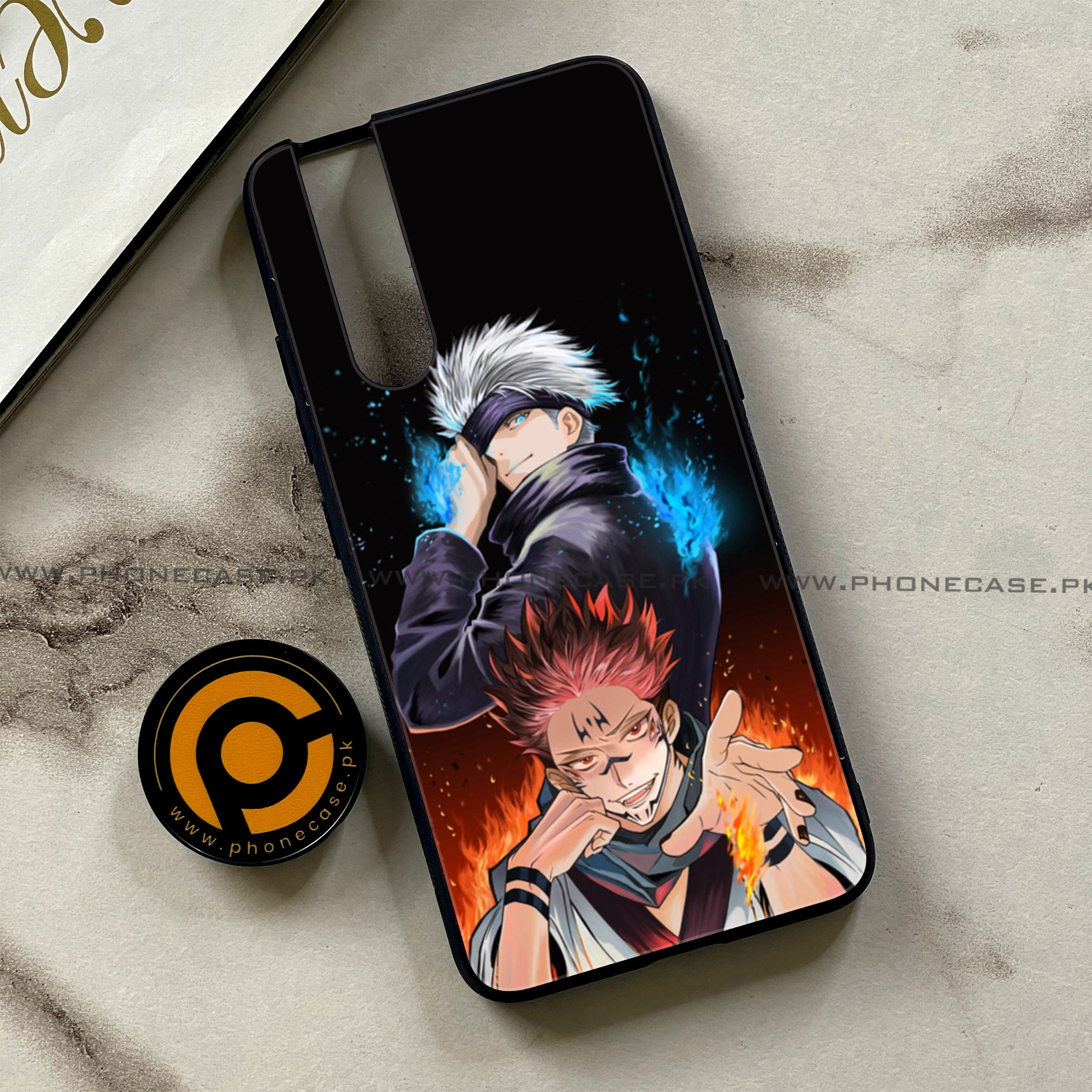 Vivo V15 Pro - Anime 2.0 Series - Premium Printed Glass soft Bumper shock Proof Case