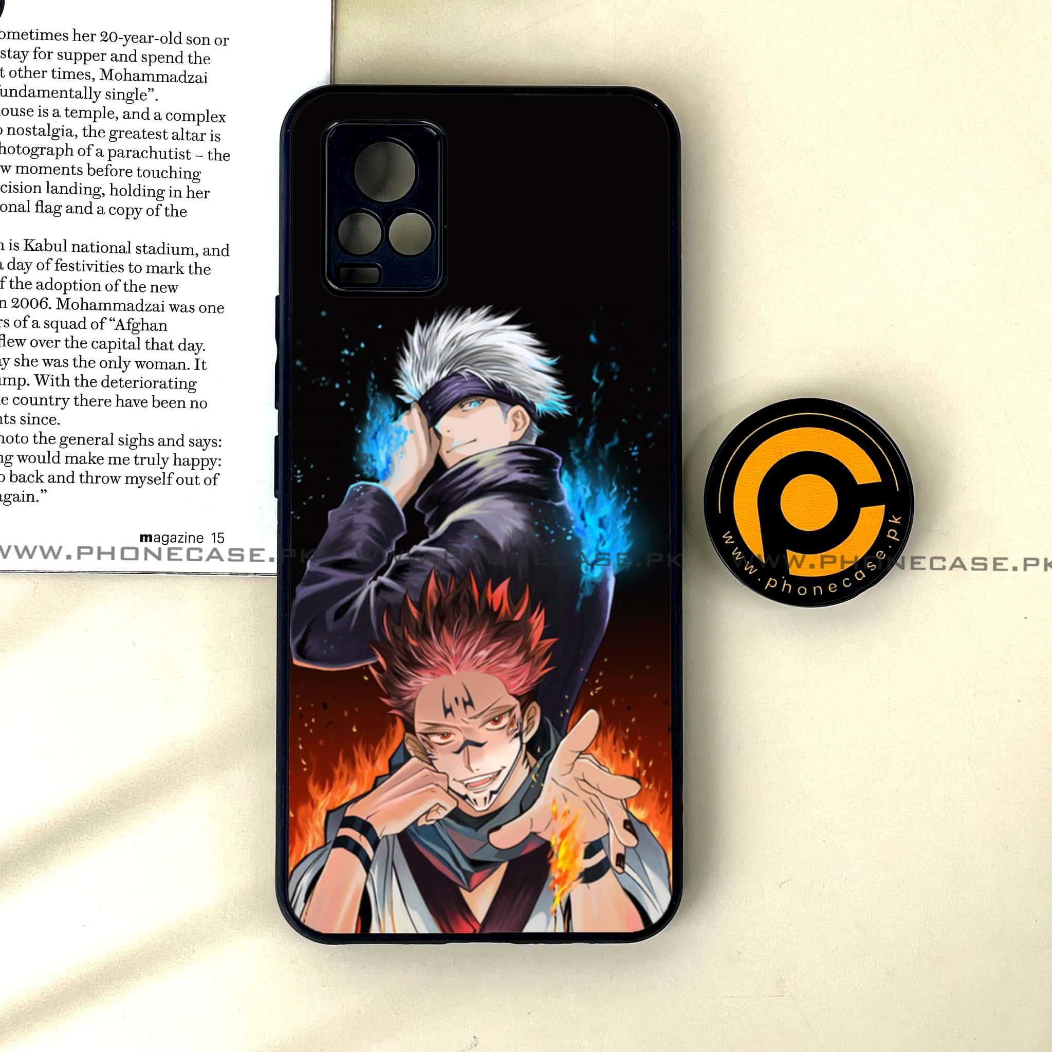 Vivo V20 - Anime 2.0 Series - Premium Printed Glass soft Bumper shock Proof Case