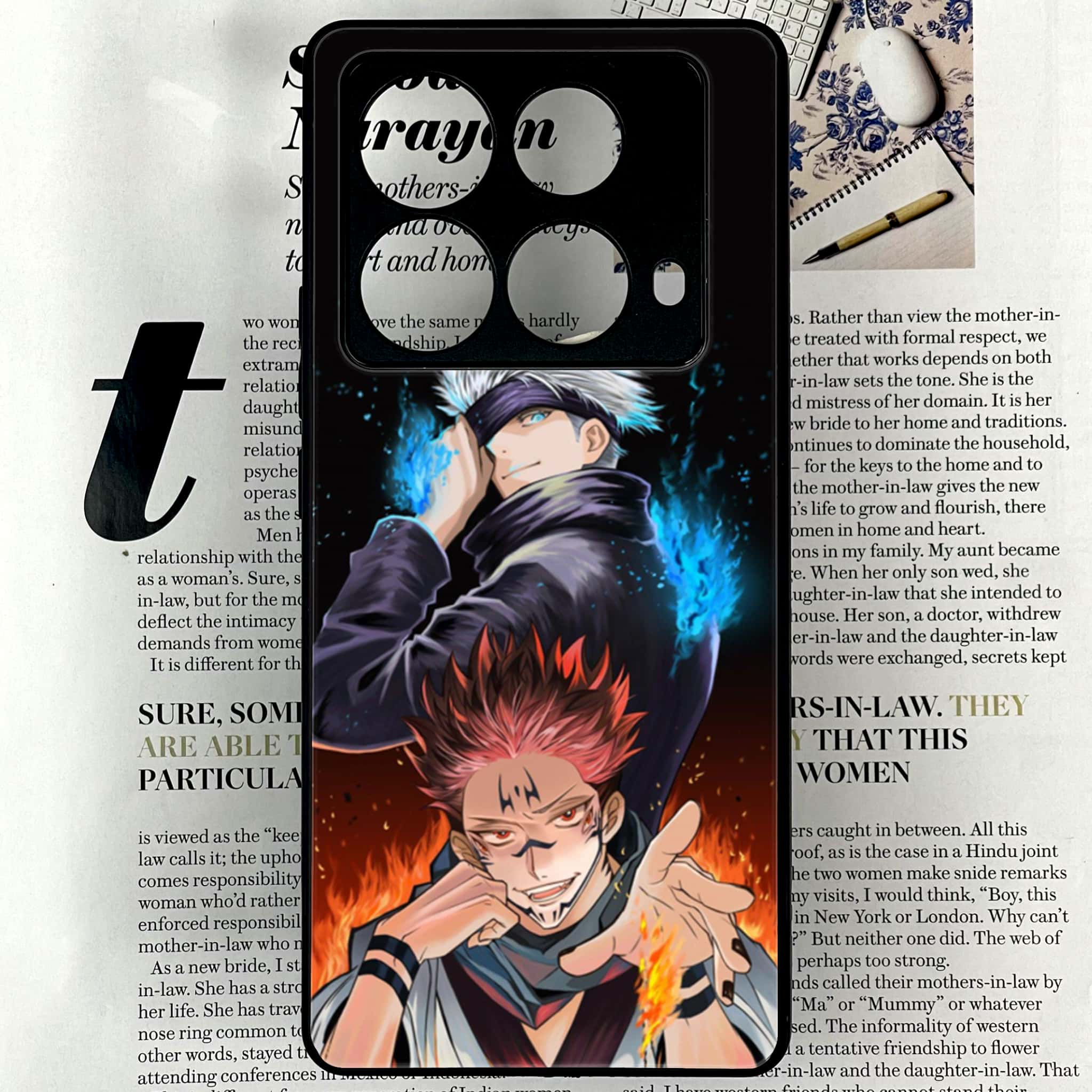 Infinix Note 40 4G - Anime 2.0 Series - Premium Printed Glass soft Bumper shock Proof Case