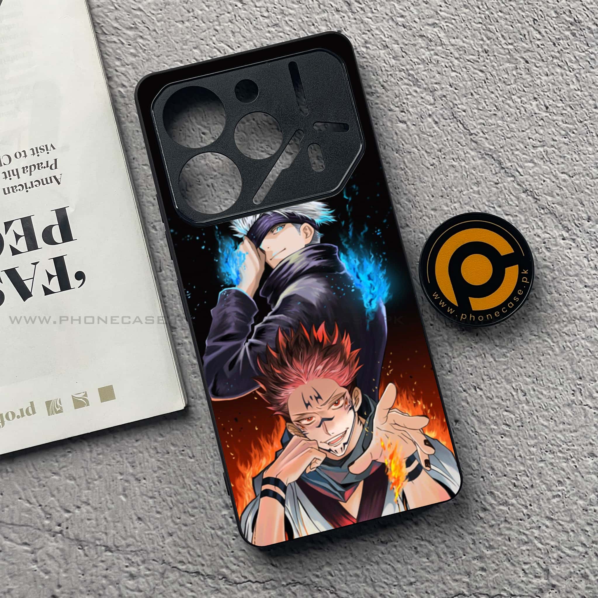 Tecno Pova 6 Pro - Anime 2.0 Series - Premium Printed Glass soft Bumper shock Proof Case