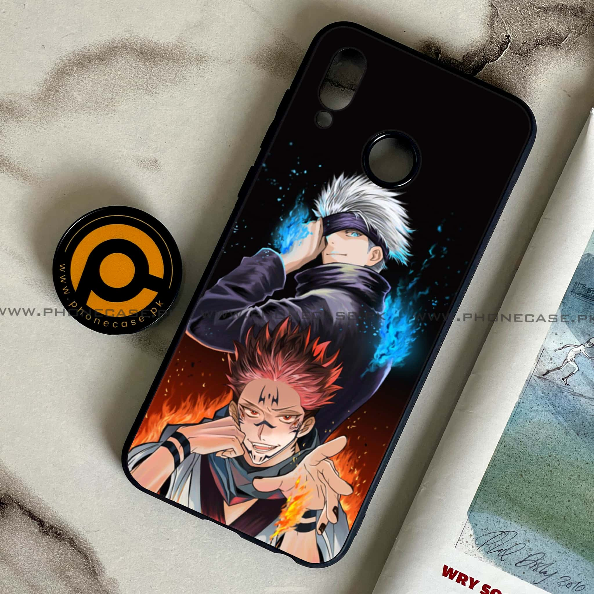 Huawei Honor Play - Anime 2.0 Series - Premium Printed Glass soft Bumper shock Proof Case