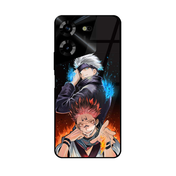 Tecno Pova 5 -  Anime 2.0 Design 10 - Premium Printed Glass soft Bumper shock Proof Case CS-8724