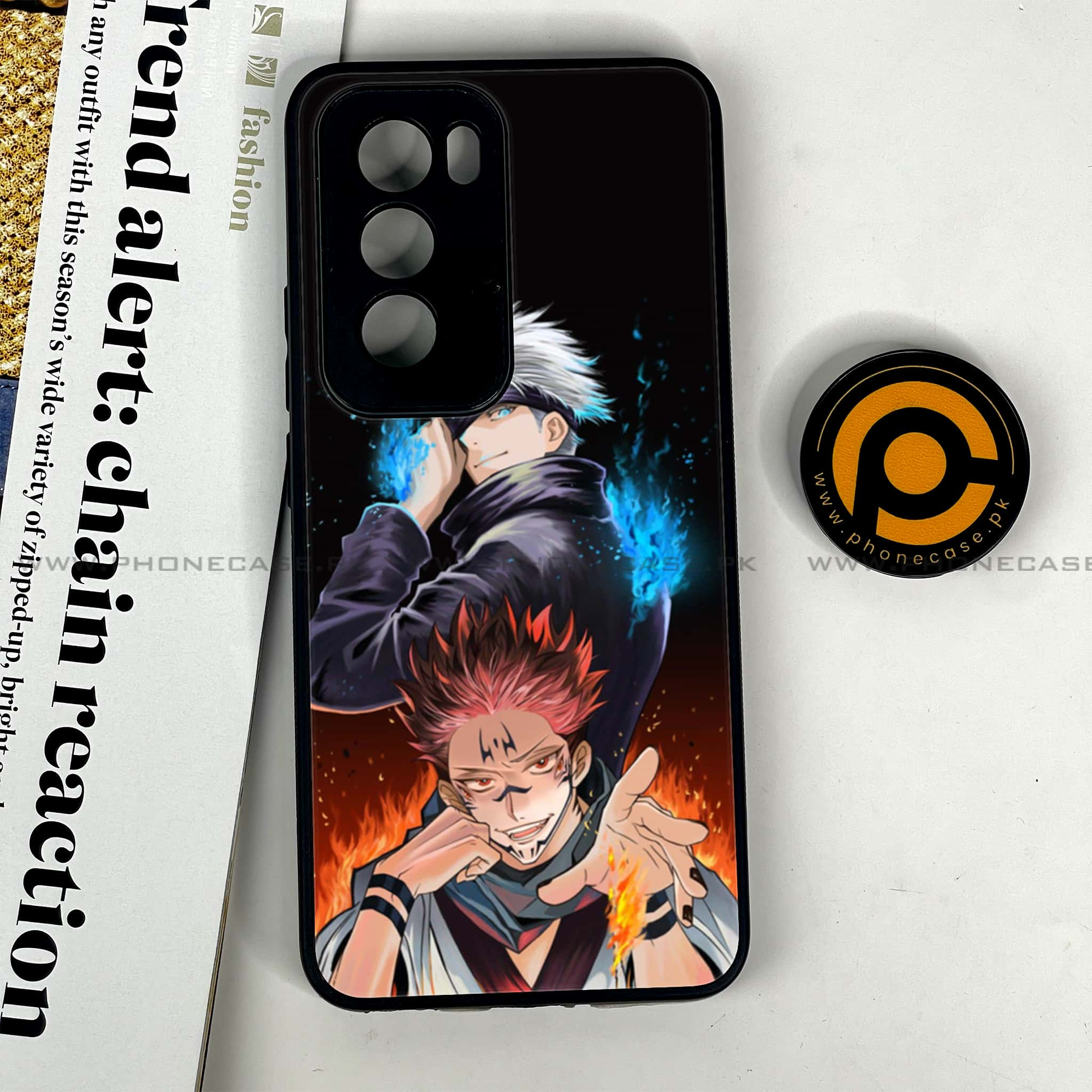 Oppo Reno 12 5G - Anime 2.0 Series - Premium Printed Glass soft Bumper shock Proof Case