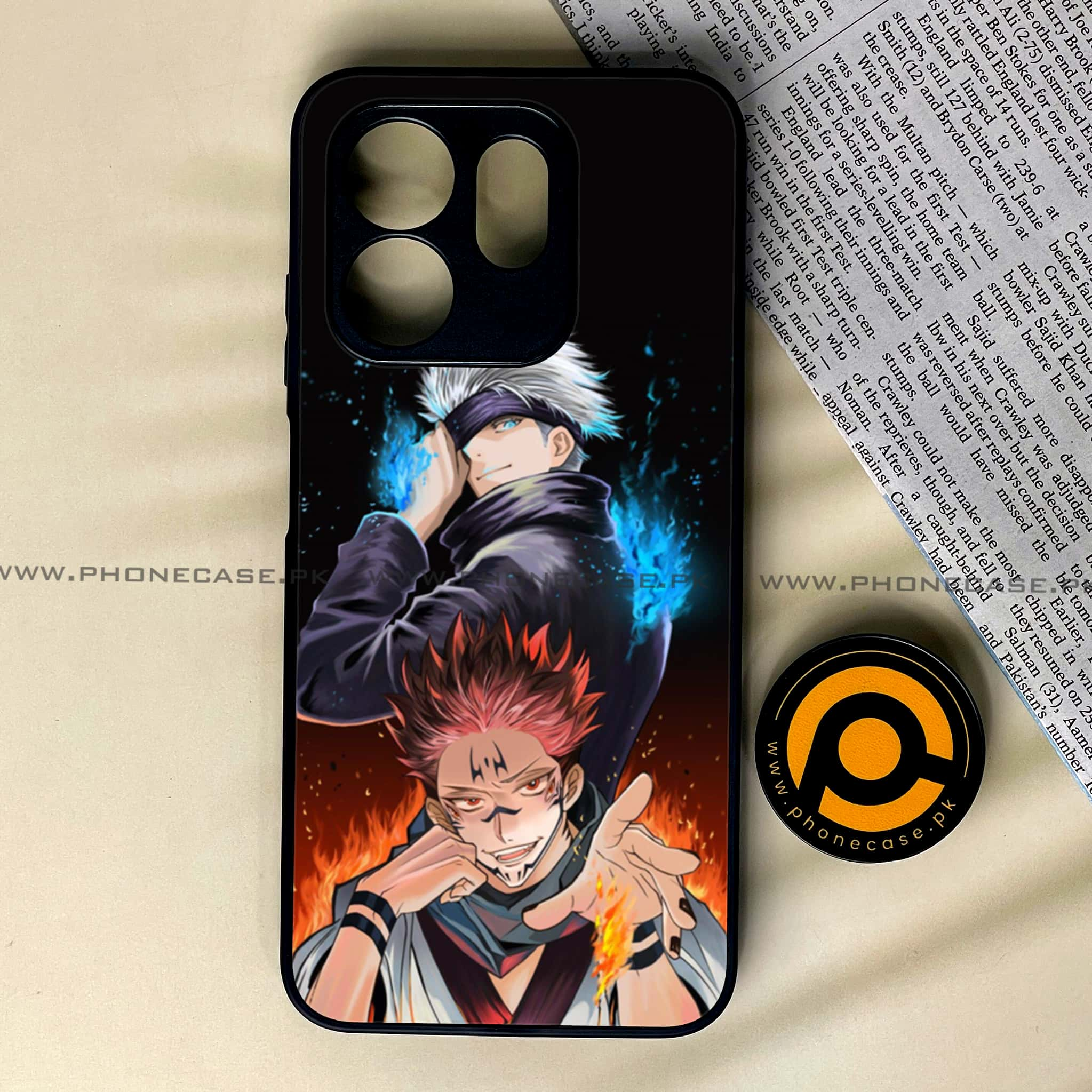 Infinix Hot 50i - Anime 2.0 Series - Premium Printed Glass soft Bumper shock Proof Case