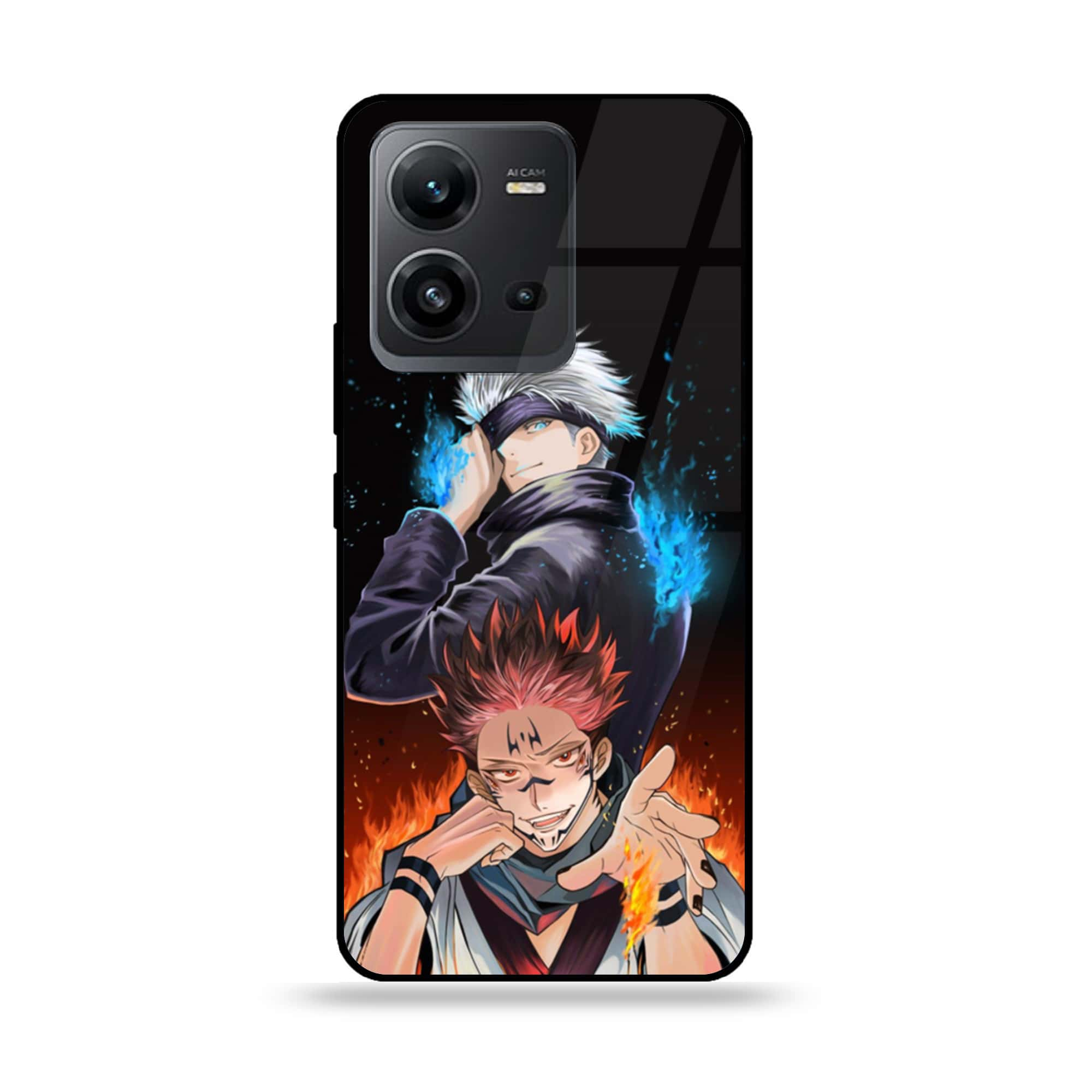 Vivo V25e  - Anime 2.0 Series - Premium Printed Glass soft Bumper shock Proof Case