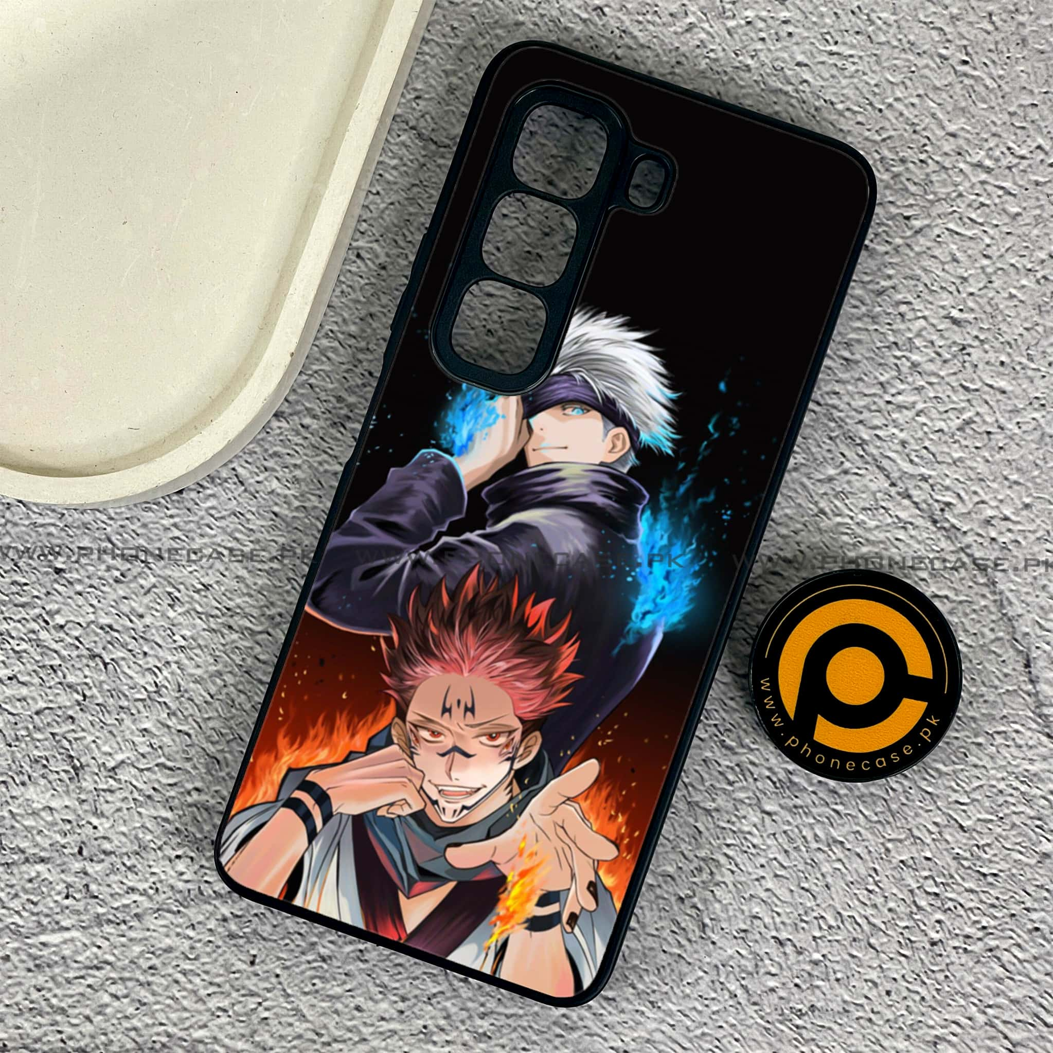 Infinix Hot 50 Pro - Anime 2.0 Series - Premium Printed Glass soft Bumper shock Proof Case