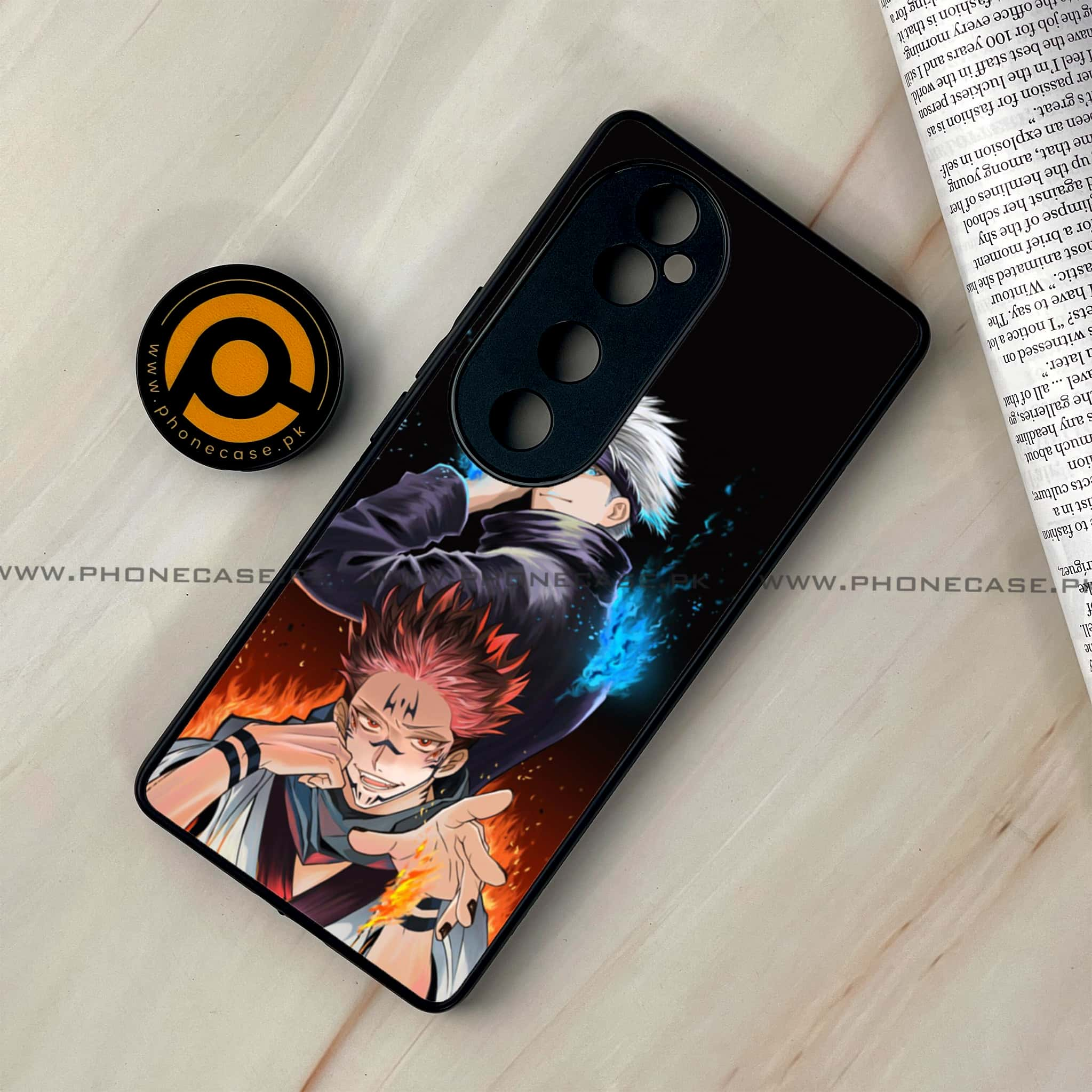 Vivo V40 - Anime 2.0 Series - Premium Printed Glass soft Bumper shock Proof Case