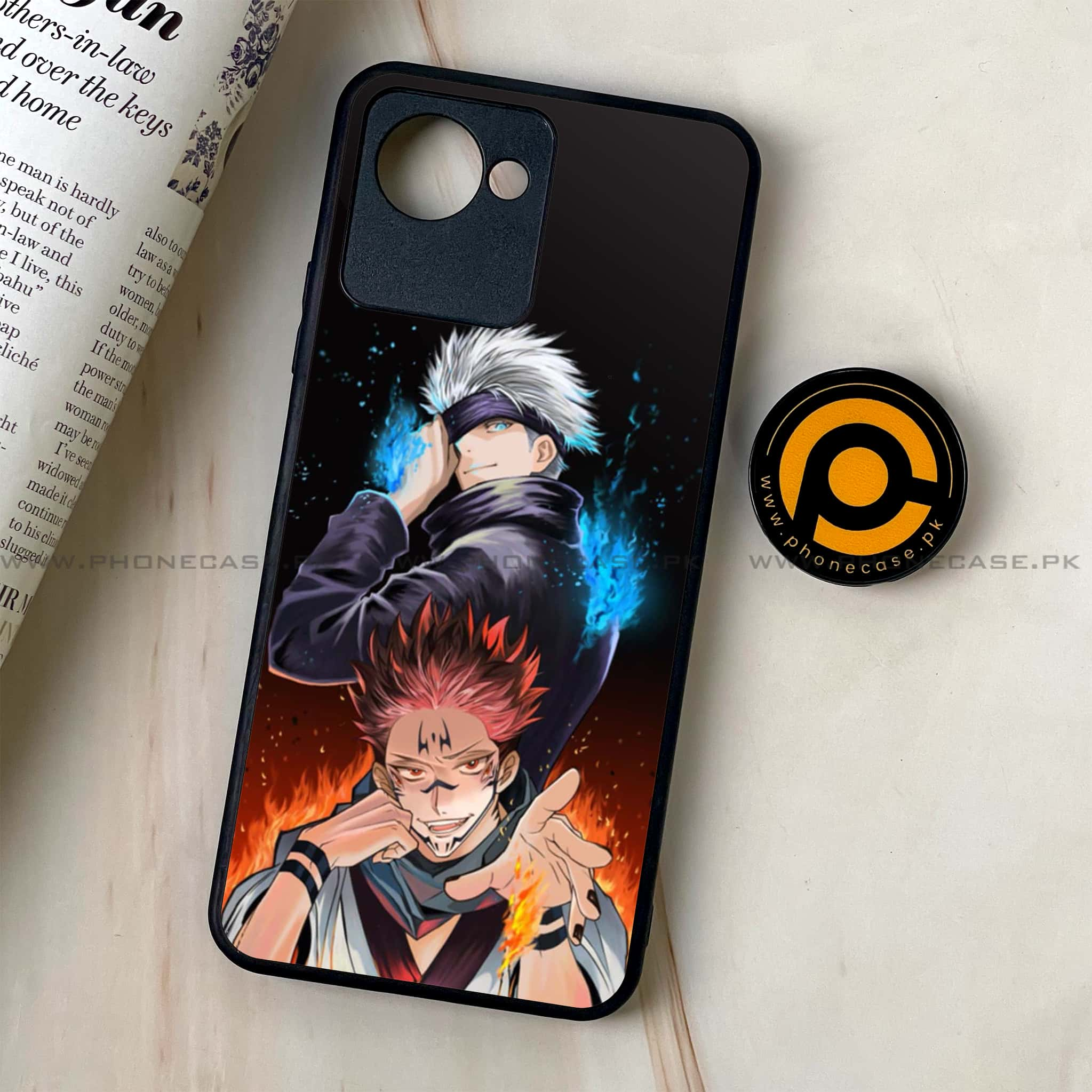 Realme C30 - Anime 2.0 Series - Premium Printed Glass soft Bumper shock Proof Case