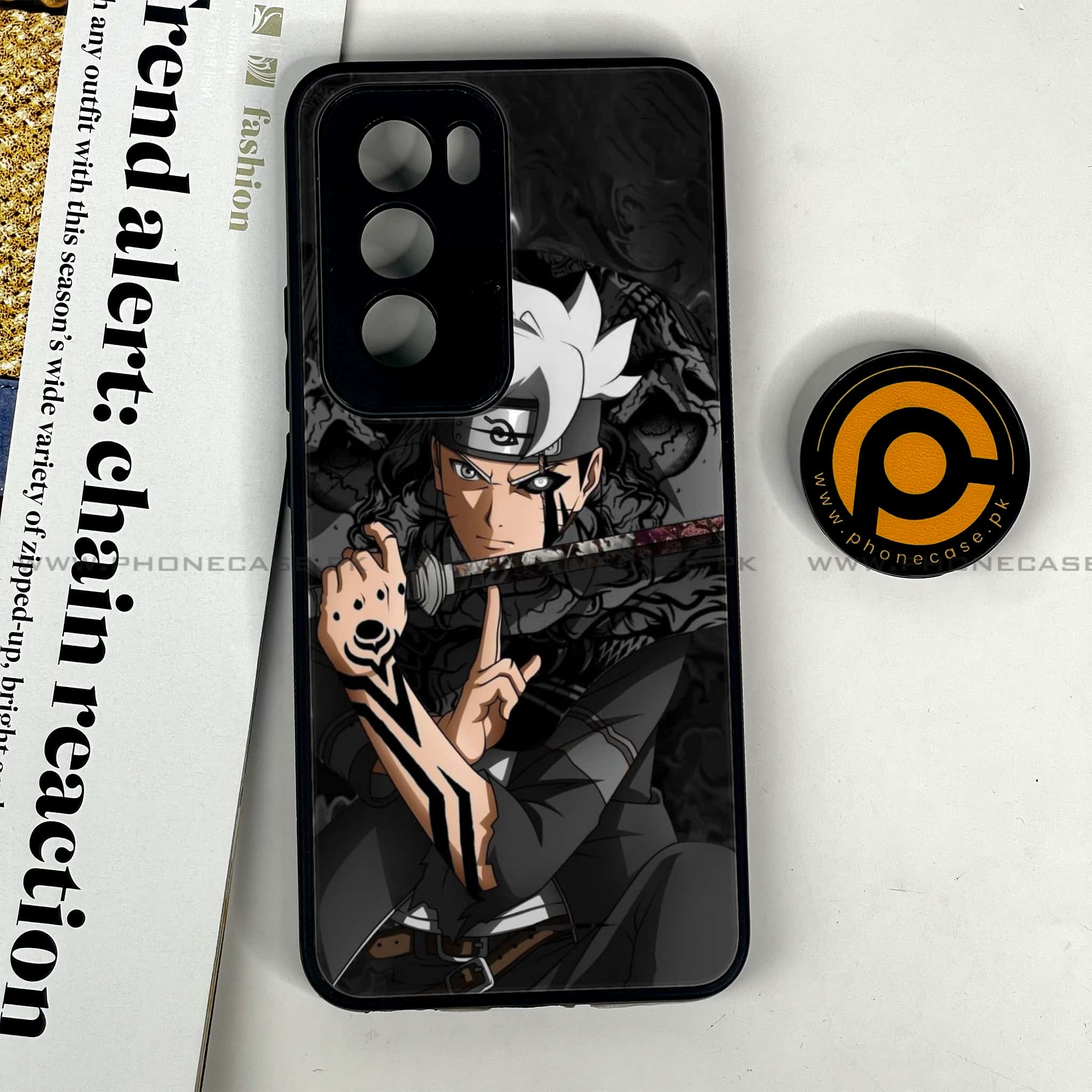 Oppo Reno 12 5G - Anime 2.0 Series - Premium Printed Glass soft Bumper shock Proof Case