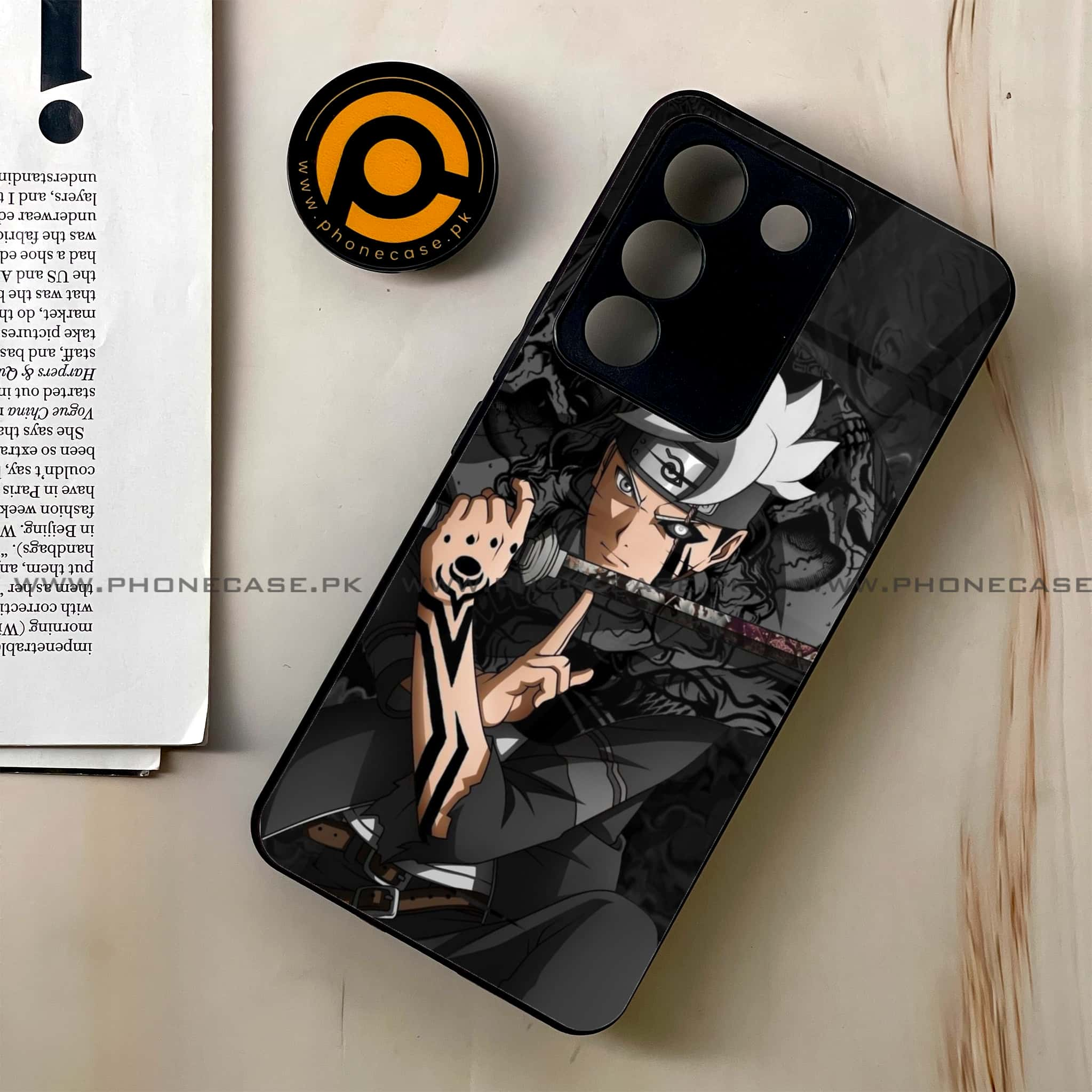 Vivo V29e - Anime 2.0 Series - Premium Printed Glass soft Bumper shock Proof Case